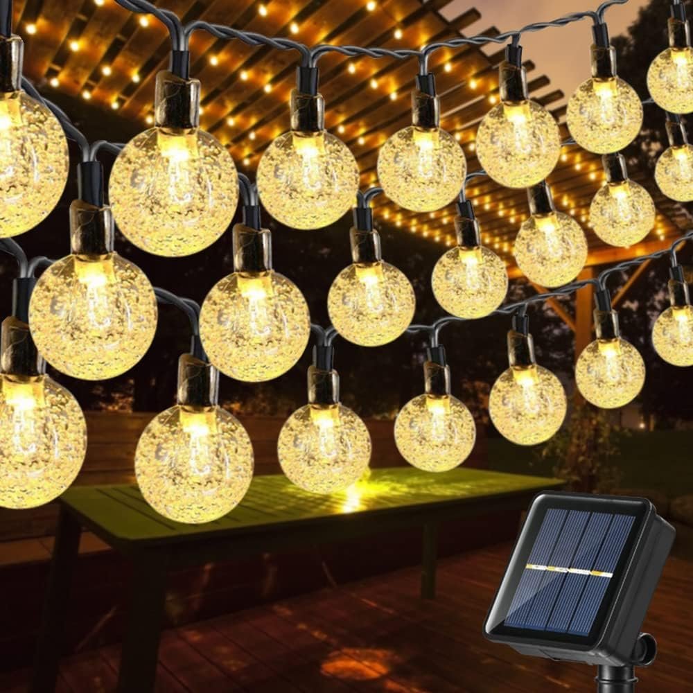 Toodour Solar String Lights Outdoor, 56ft 100 LED Globe String Light