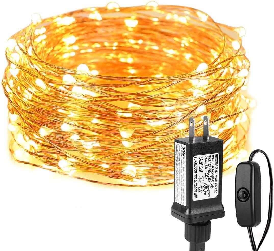 Lighting EVER Fairy Lights Plug in, 33ft 100 LED String Lights with Switch