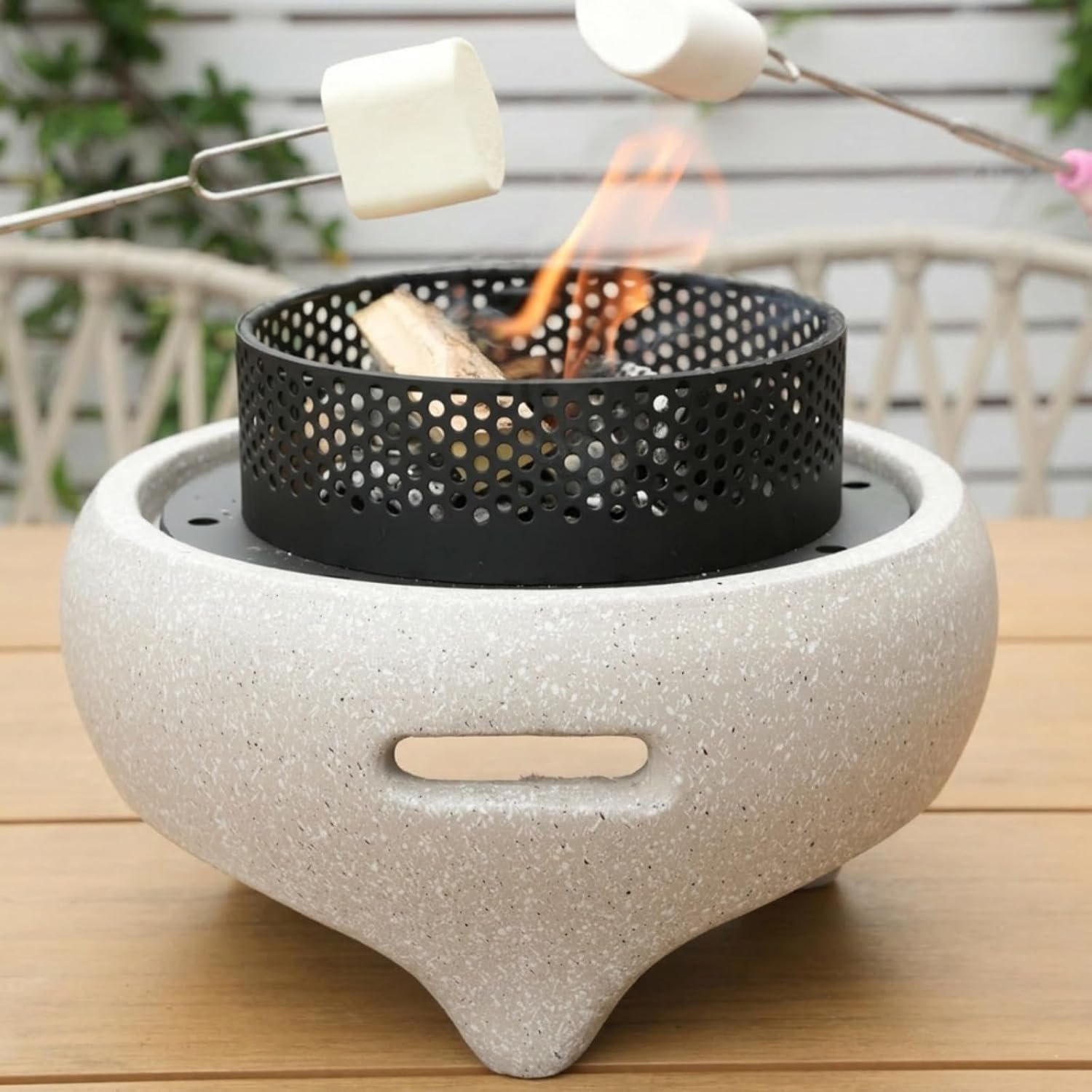 Table Top Firepit Mini Small Safer Burning Wood Pellet Fire Pit