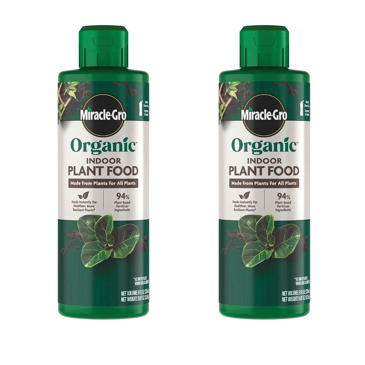 Miracle-Gro Organic Indoor Plant Food, 8 fl. oz. (2-Pack)