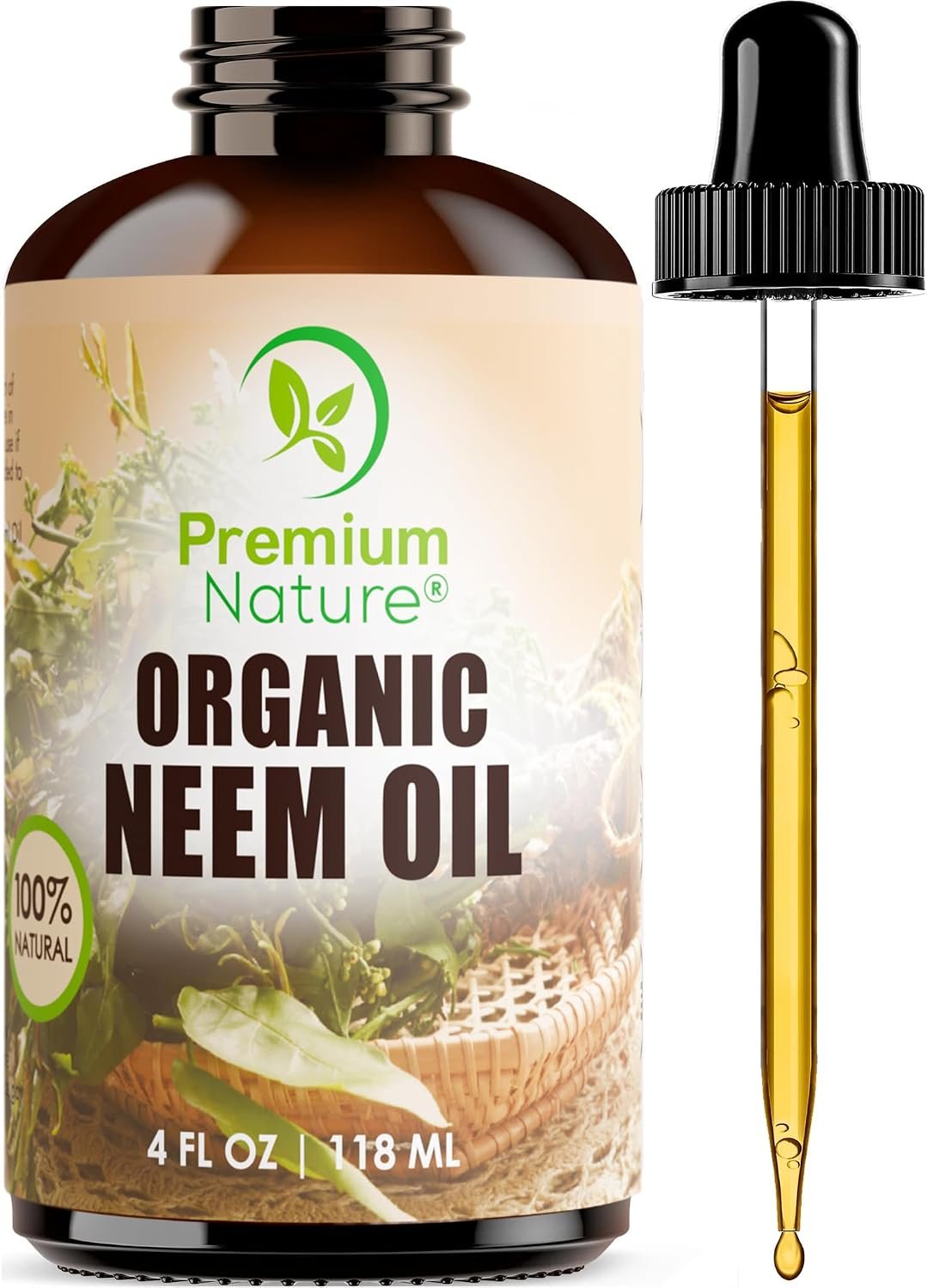 Organic Neem Oil for Skin and Hair Need Oil 100% Pure Cold Pressed for Essential Oil Mixing Neem Oils for Plants Neem Cake Massage Oil Neems Spray for Indoor Plants 4 oz