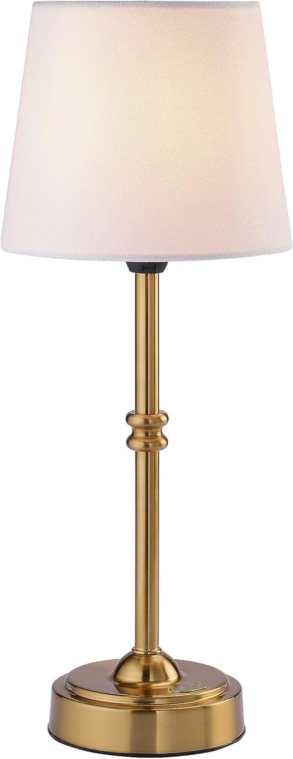 O’Bright Seraph Cordless Rechargeable LED Table Lamp, Antique Brass