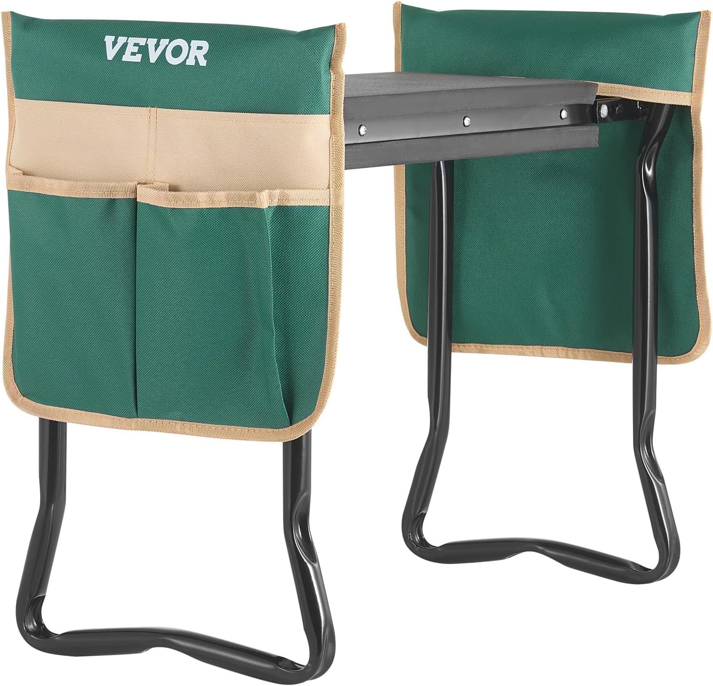 VEVOR Folding Garden Kneeler and Seat Heavy Duty, Widened 8″ EVA Foam Pad, Portable Garden Stool with Tool Bags, Gardening Bench to Relieve Knee & Back Pain, Great Gifts for Seniors, Women, Parents