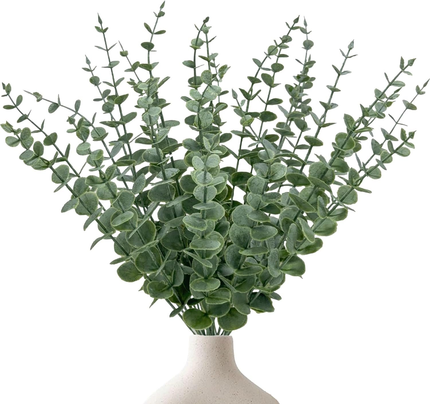25Pcs Artificial Eucalyptus Stems, Realistic Fake Eucalyptus Branches for Home Decor, Wedding Centerpiece, Christmas Table Decoration, Centerpiece Greenery Arrangement​