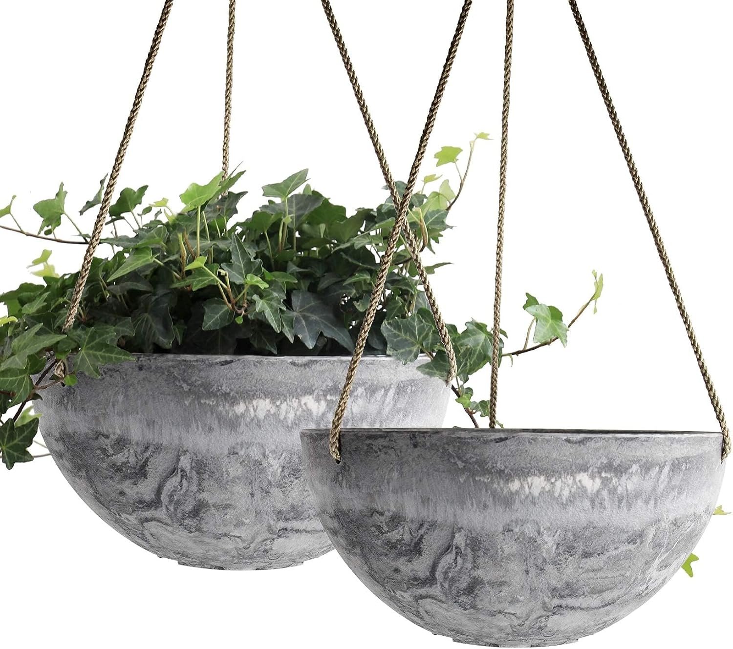 LA JOLIE MUSE Hanging Planter Baskets for Indoor Plant, Set of 2, 9.84 Inch
