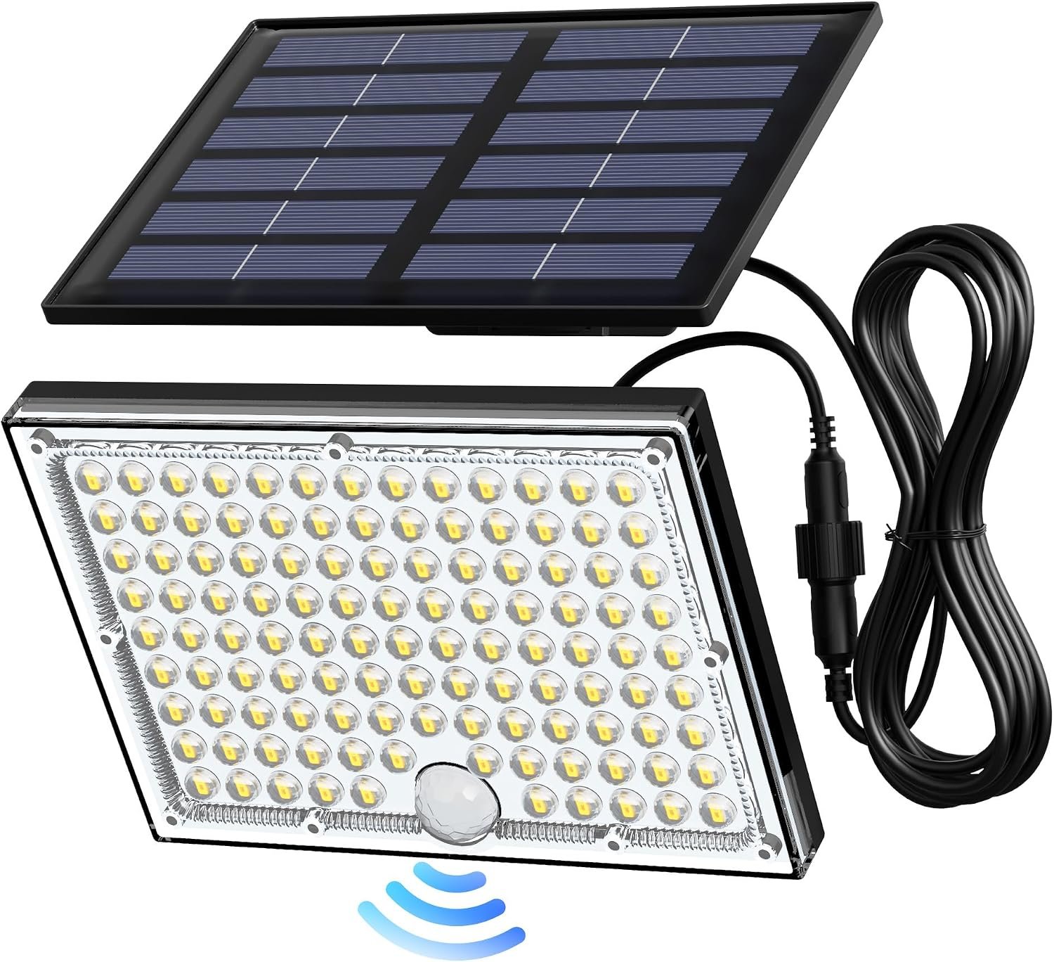 JACKYLED Solar Lights Outdoor with Motion Sensor, 113LED Cool White 1 Pack