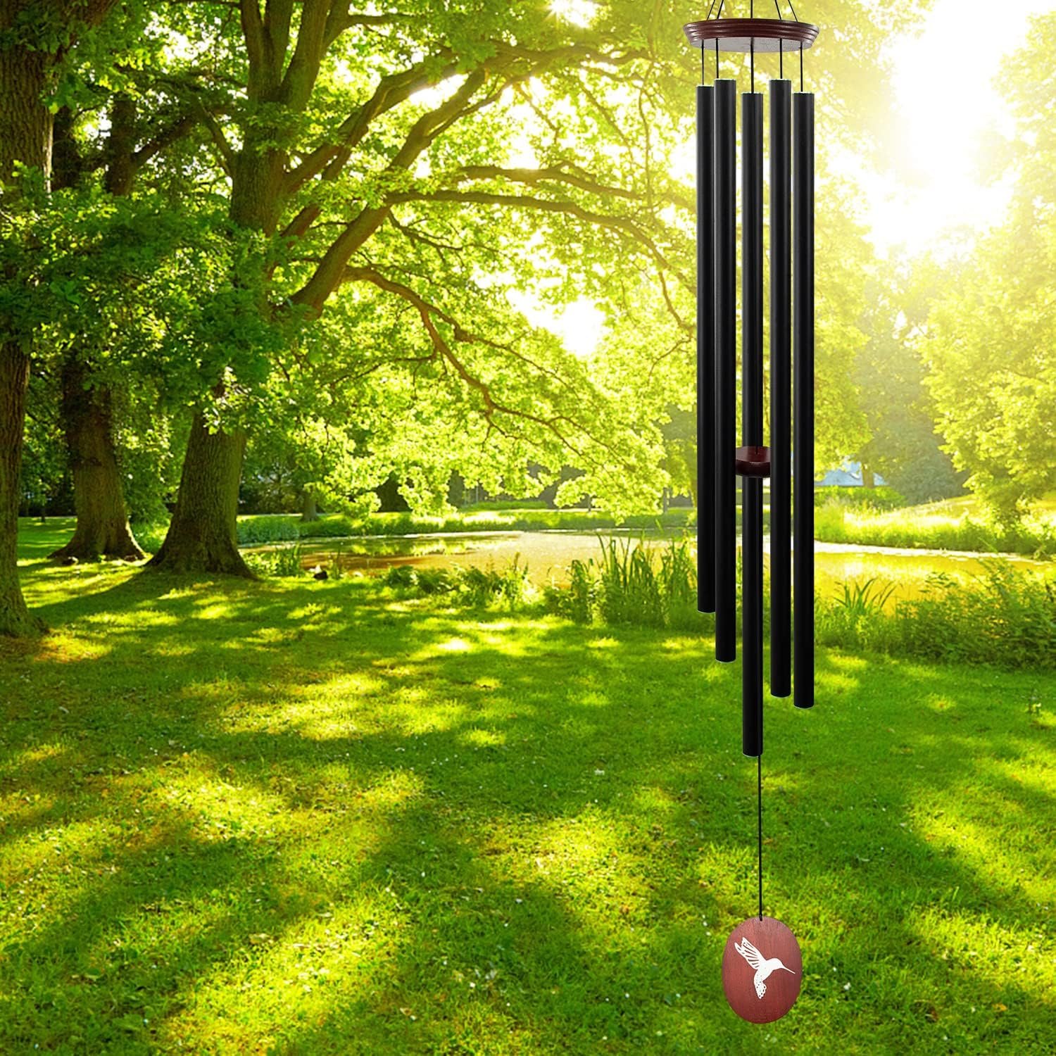 60″ Hummingbird Wind Chimes, Large Wind Chimes for Outside