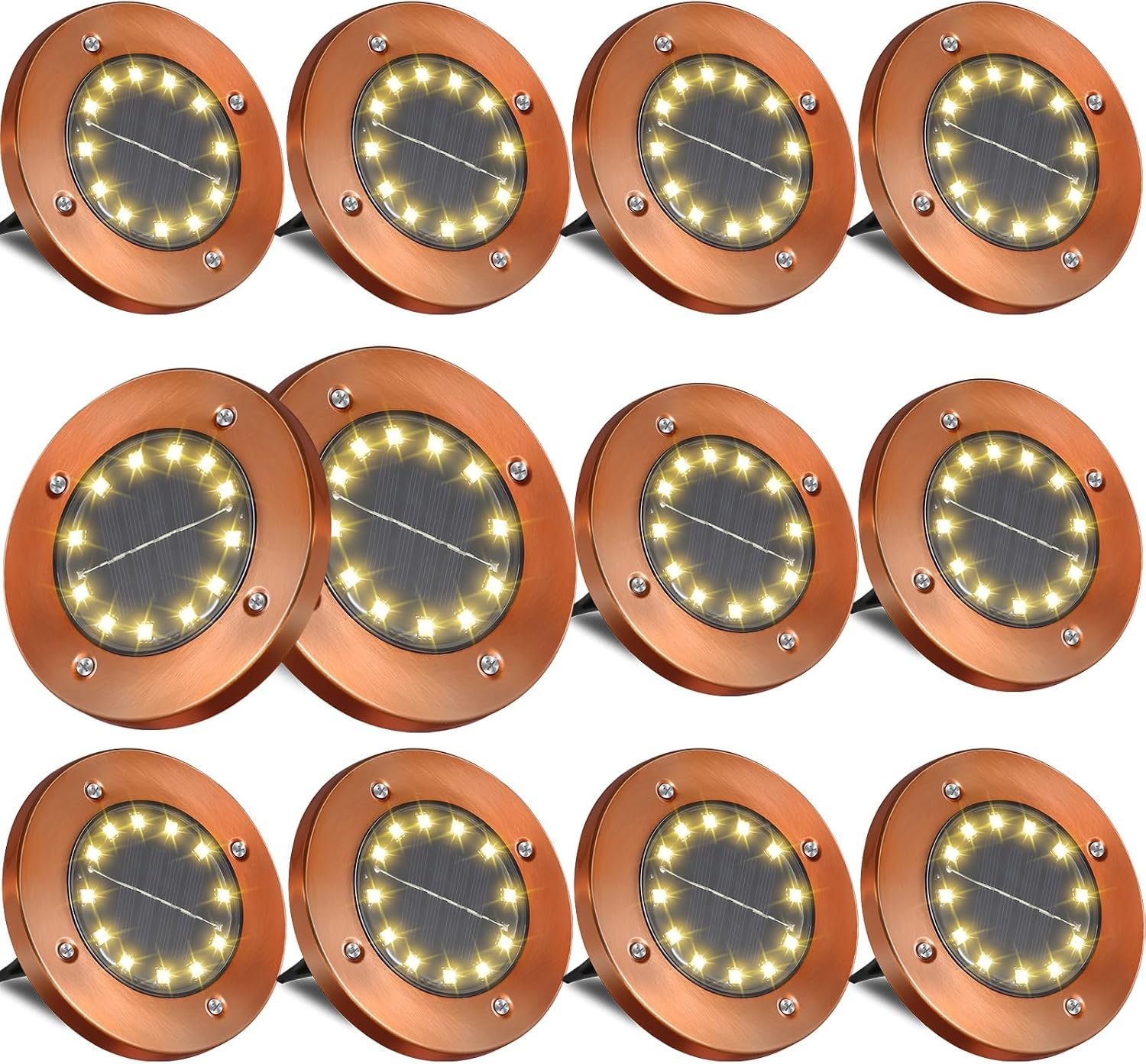 Outdoor In-Ground Lights Solar Disc Lights Outdoor Solar Garden Lights