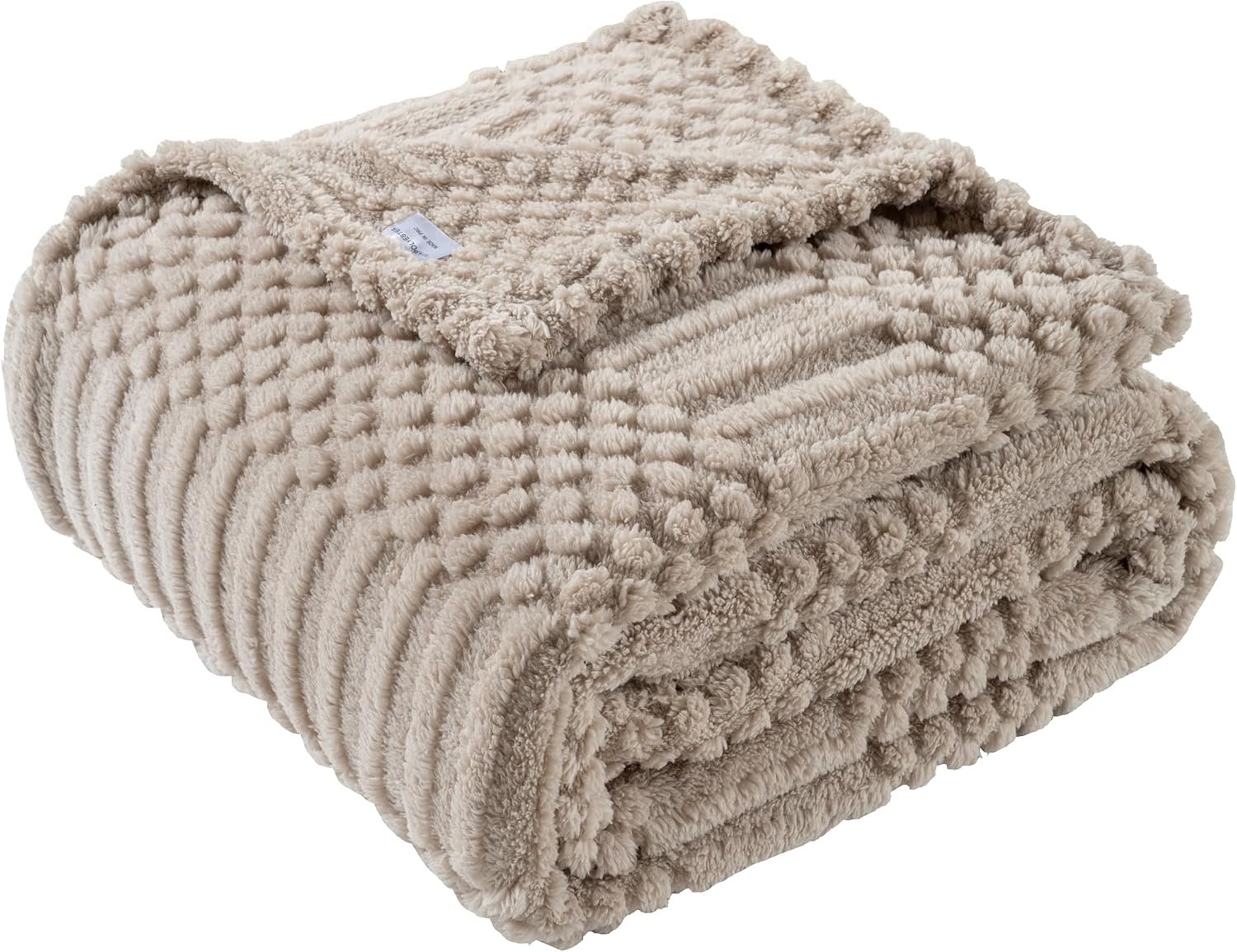 Brown Throw Blanket – Soft & Fluffy Fleece, Neutral Tan Color, Cute & Aesthetic, Perfect for Sofa, Couch, Chair, Bed, Living Room & Bedroom, All-Season Use, Plush & Cozy Decorative Blanket 50’x60