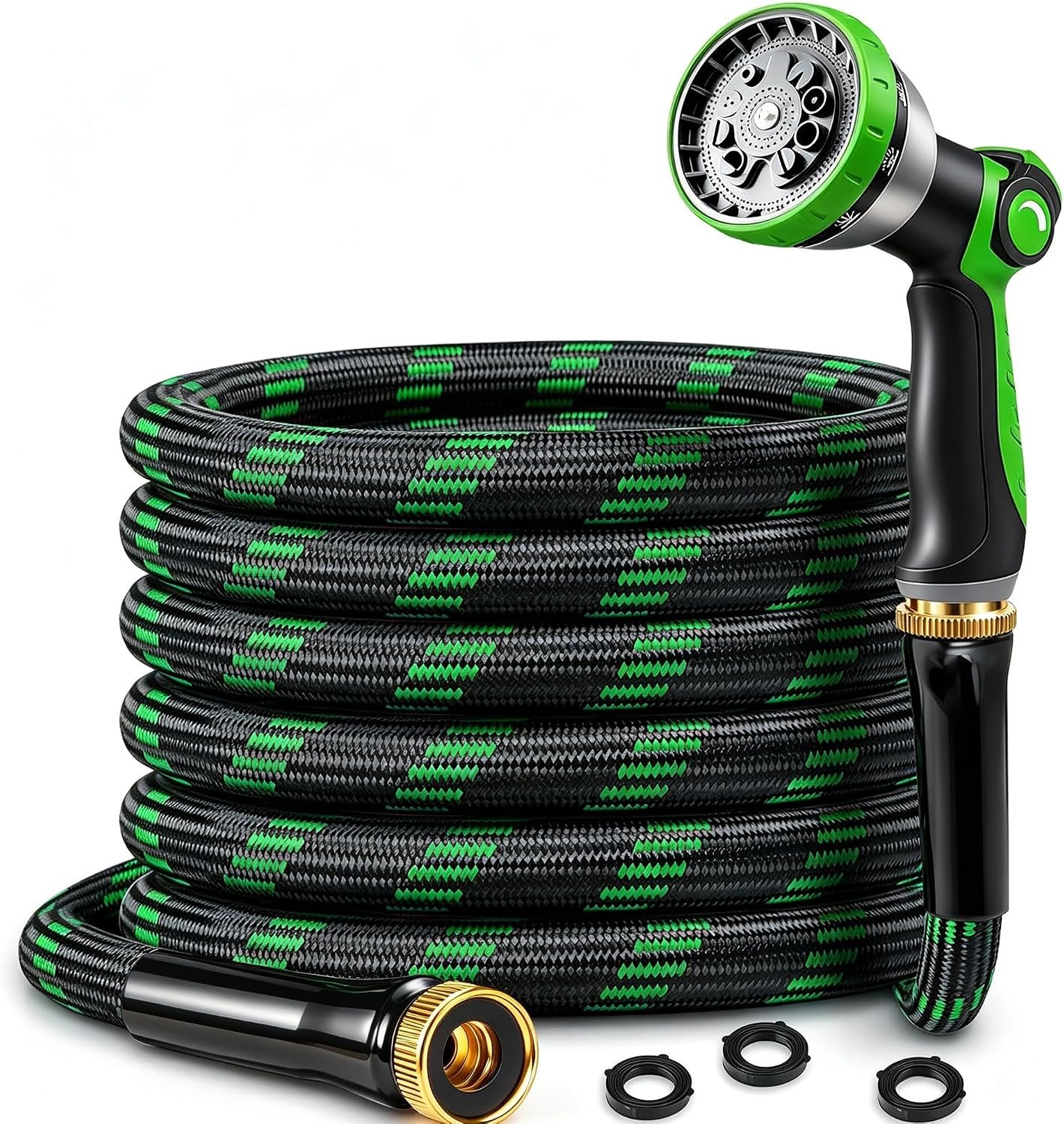 Garden Hose 25FT, Ultra Lightweight with 10-Function Nozzle