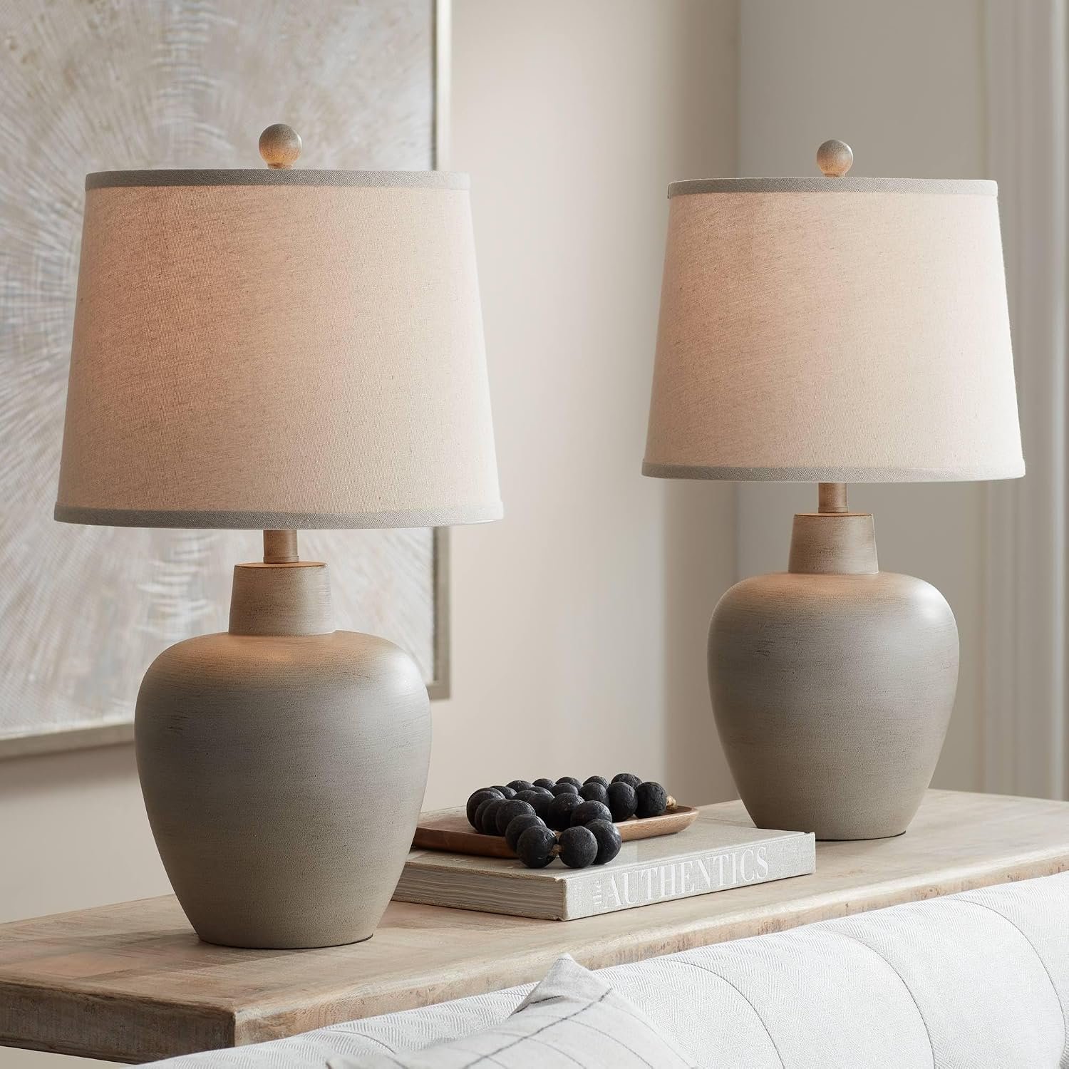 Regency Hill Emeril 23 1/2″ High Table Lamps Set of 2 Urn Southwest