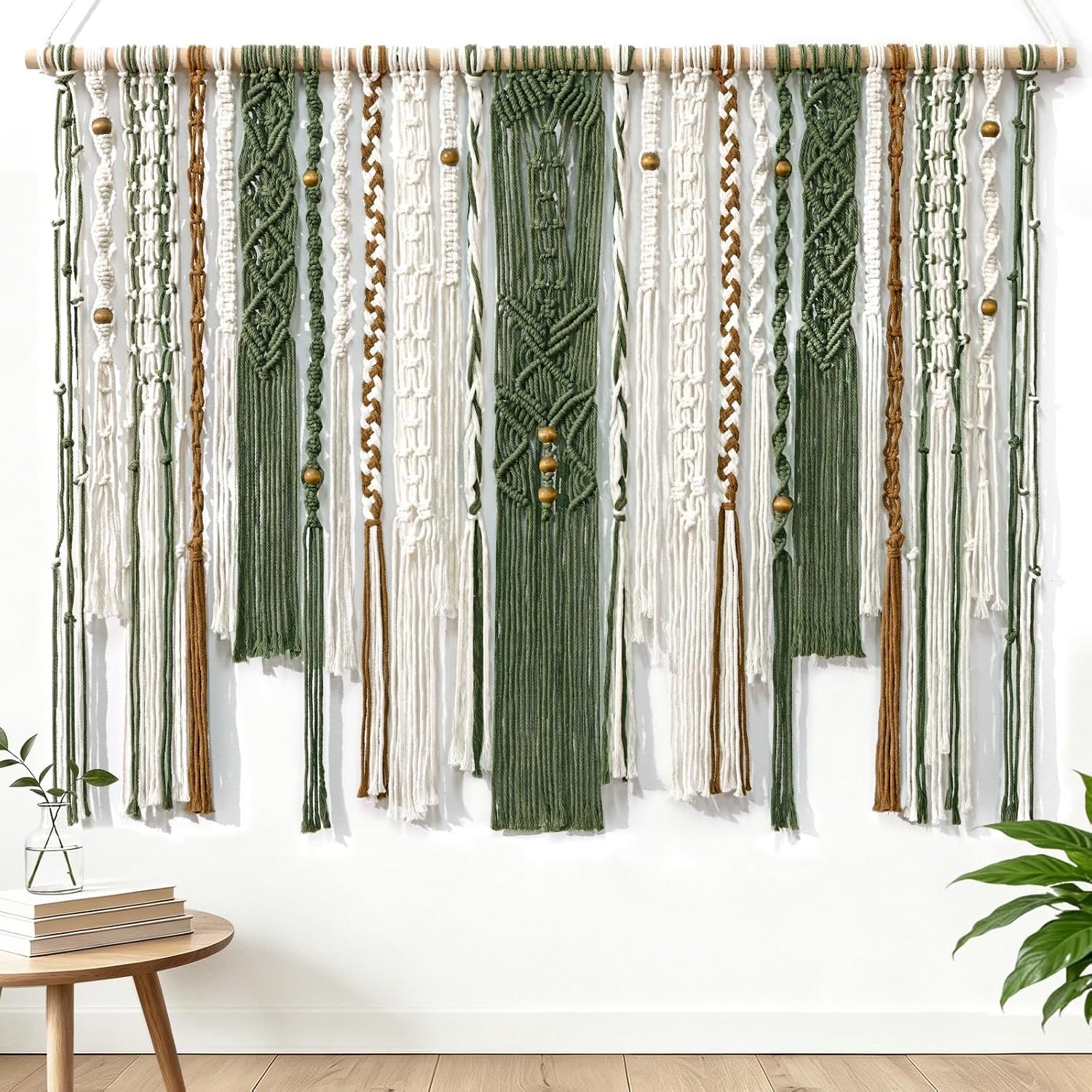 MEIVINES Macrame Wall Hanging Large Boho Tapestry Macrame Wall Art Decor