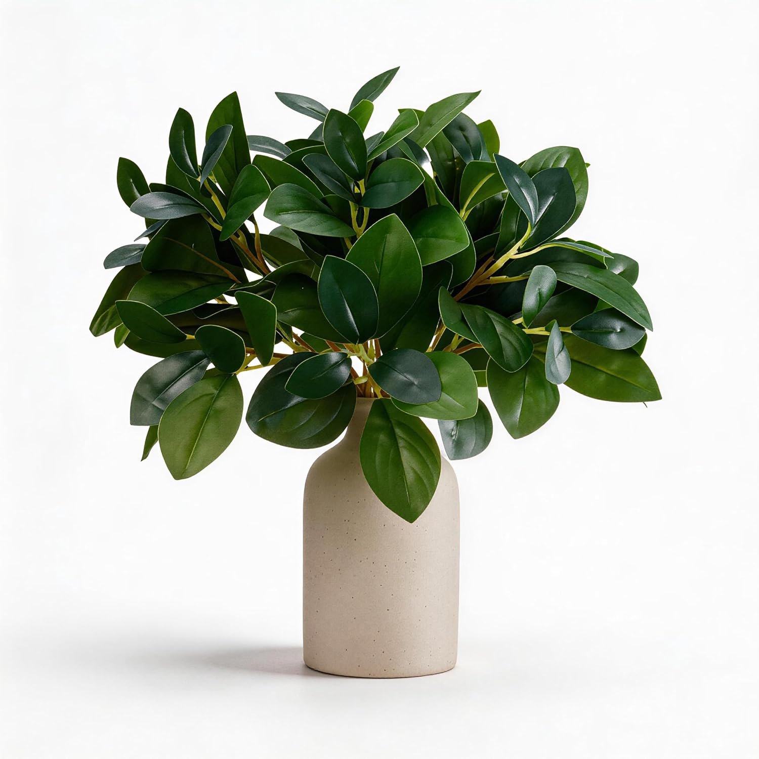 12″ Artificial Plant Indoor Small Fake Plants Eucalyptus Stems With Vase