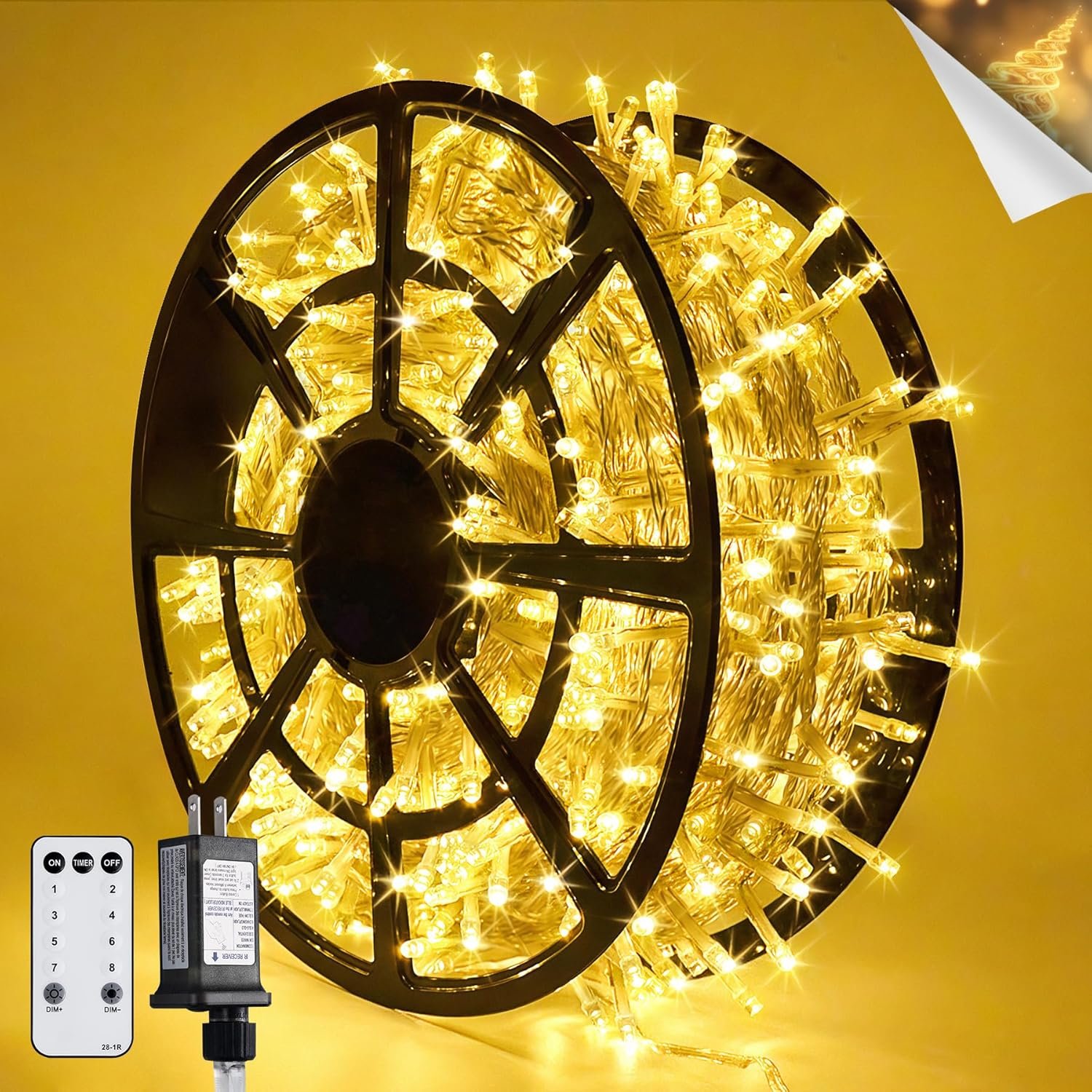 JMEXSUSS 168FT 600 LED Christmas Lights Outdoor Waterproof String Lights