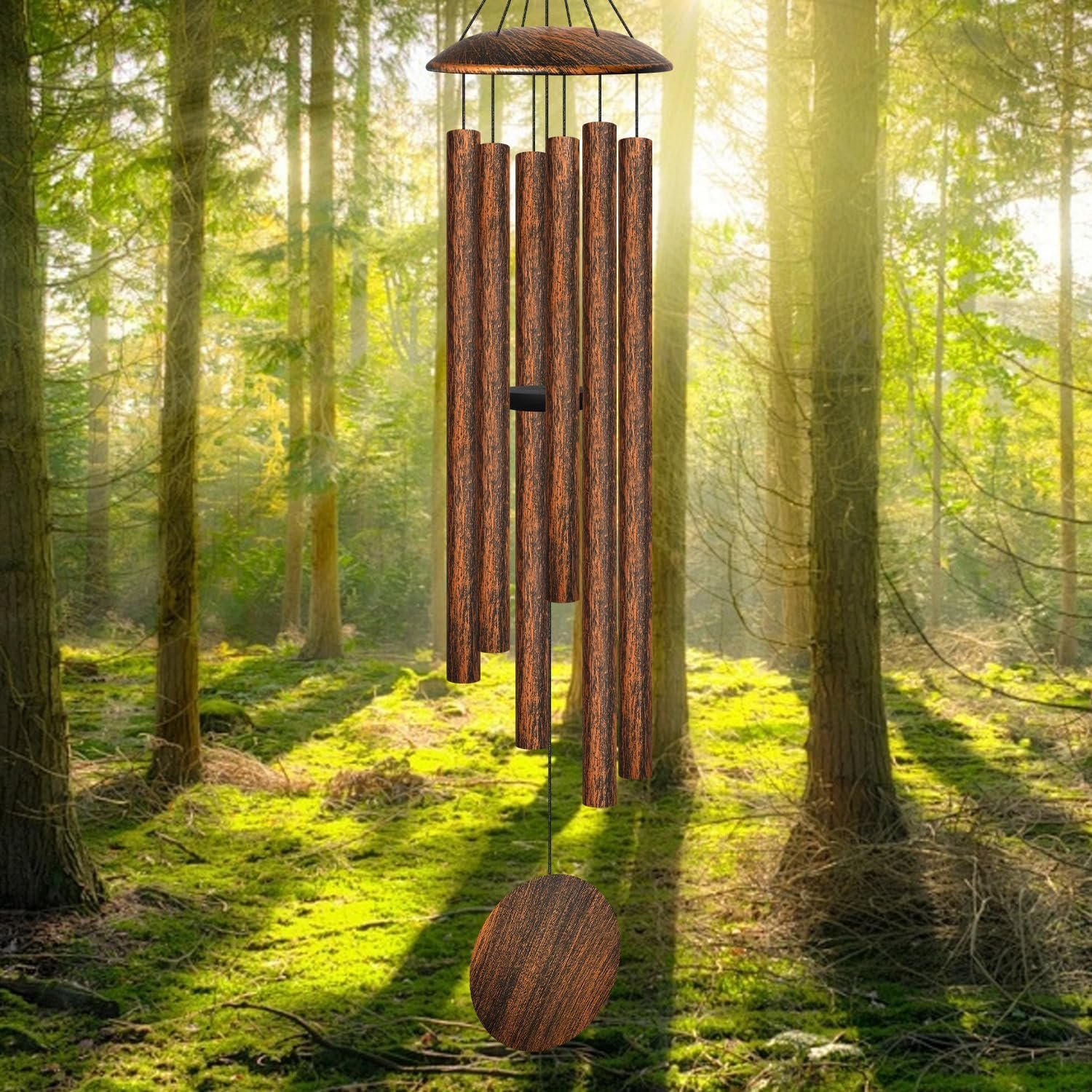 45″ Large Wind Chimes for Outside,6 Thick and Bold Aluminum Tubes (Vintage)