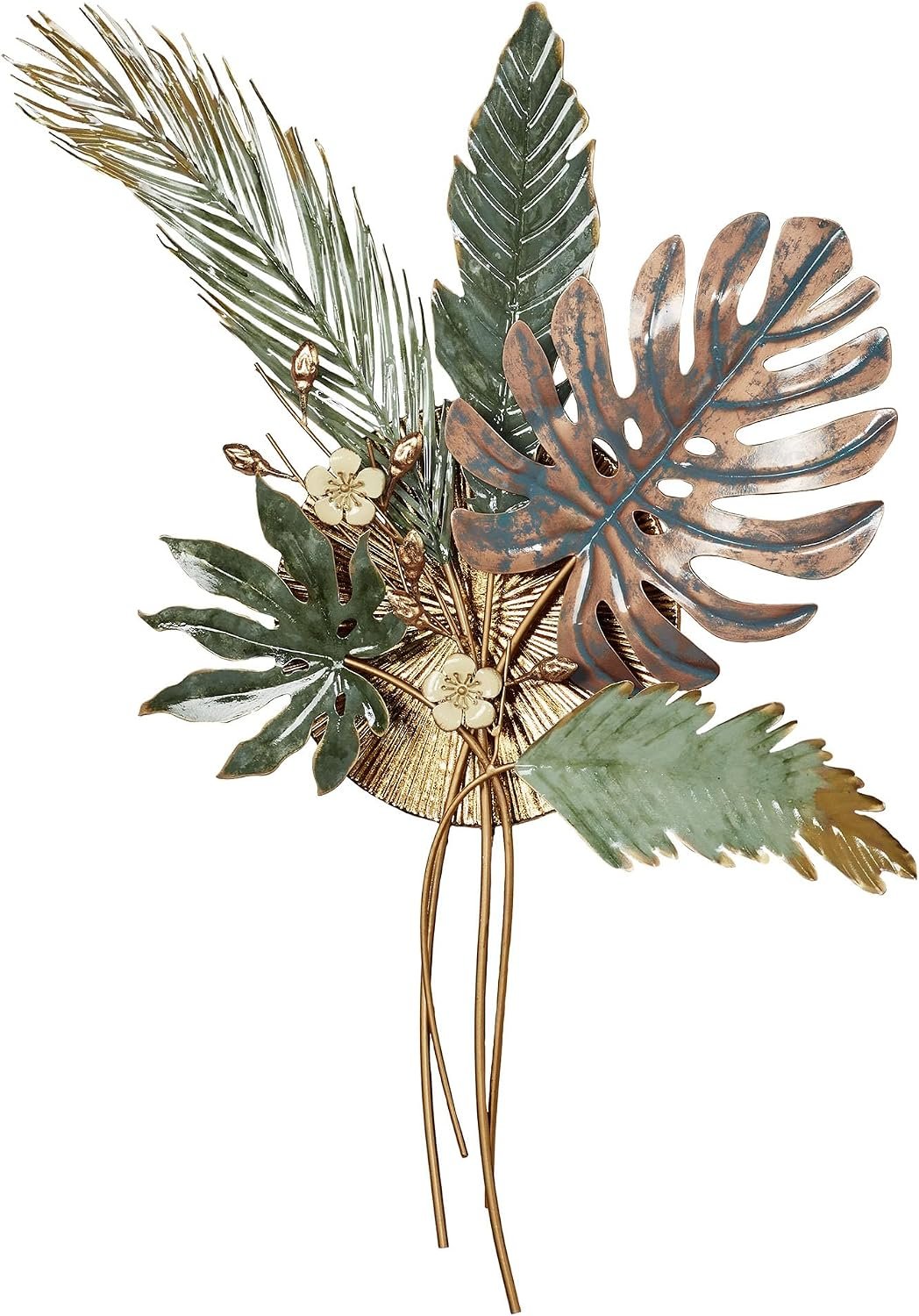 Touch of Class Tropical Oasis Palm Leaf Metal Wall Sculpture