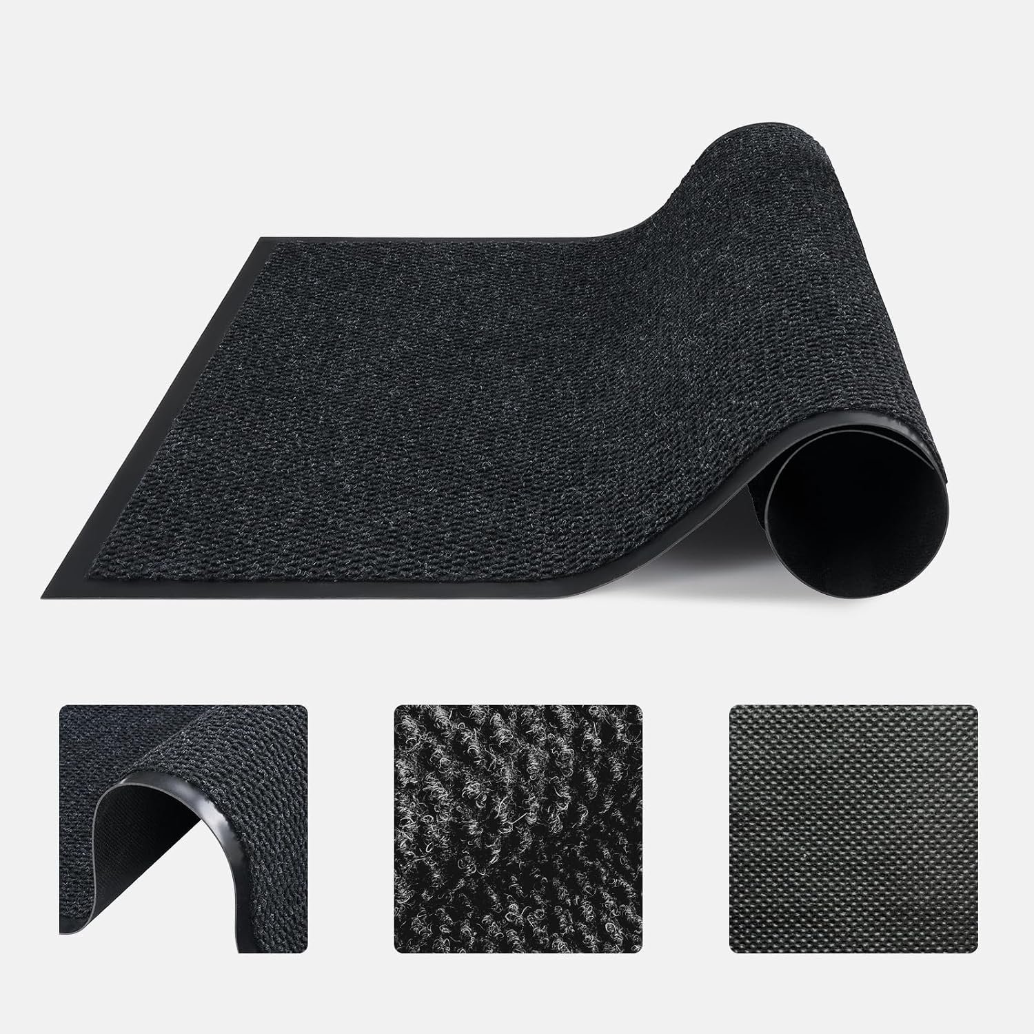 Commercial Door Mat 72″x48″, Rubber Waterproof Front Floor Mat