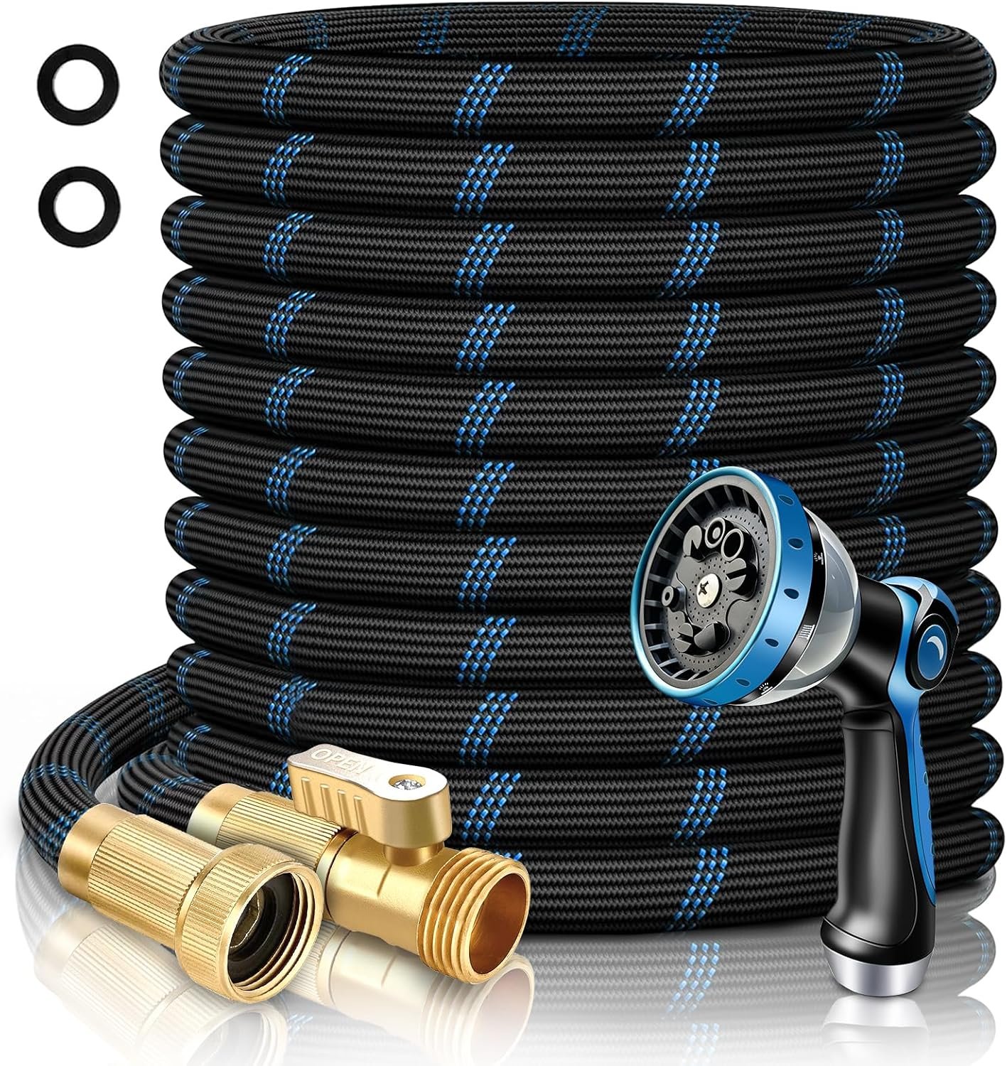 50FT Garden Hose Ultra Lightweight, 2026 Exclusive New Version Non Expandable Water Hose, Tough & Flexible, Abrasion Resistant for Yard Watering, Lawn Care, Pet Washing, Marine & Camper Use, 50FT