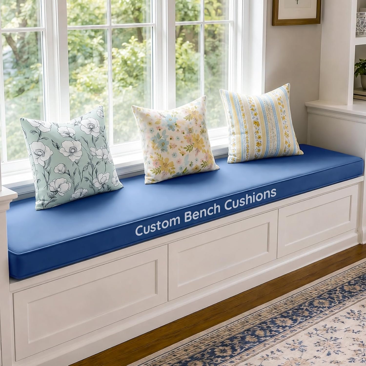 Custom Size Bench Cushion, Indoor & Outdoor Window Seat Cushion