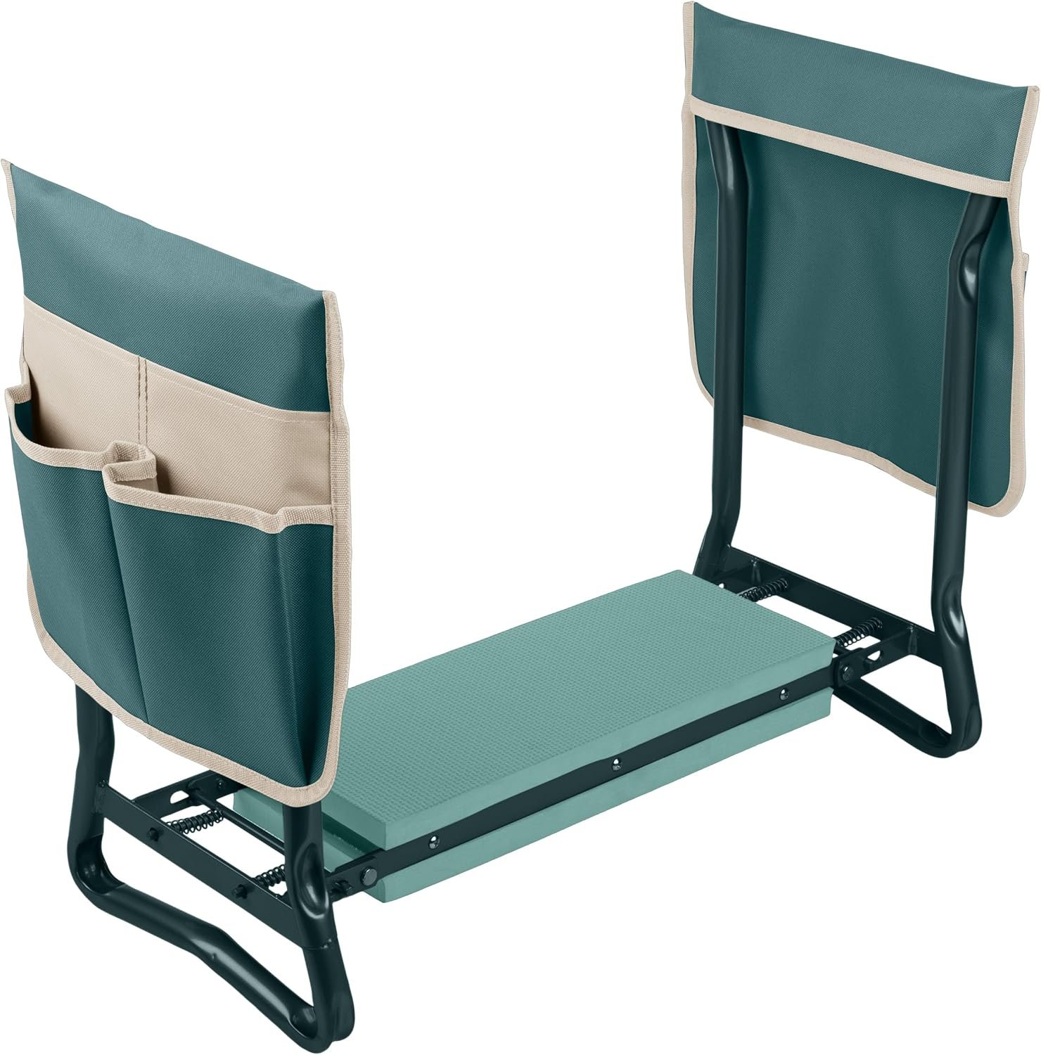 Pure Garden 2-in-1 Foldable Garden Kneeler and Seat, Green