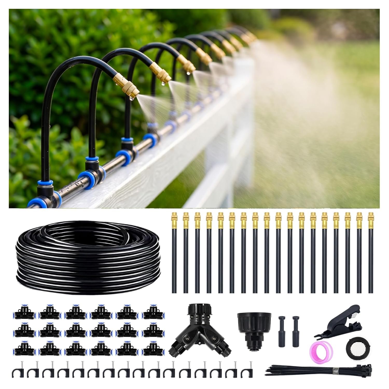 Thiswing 100FT 360° Adjustable Irrigation System for Garden