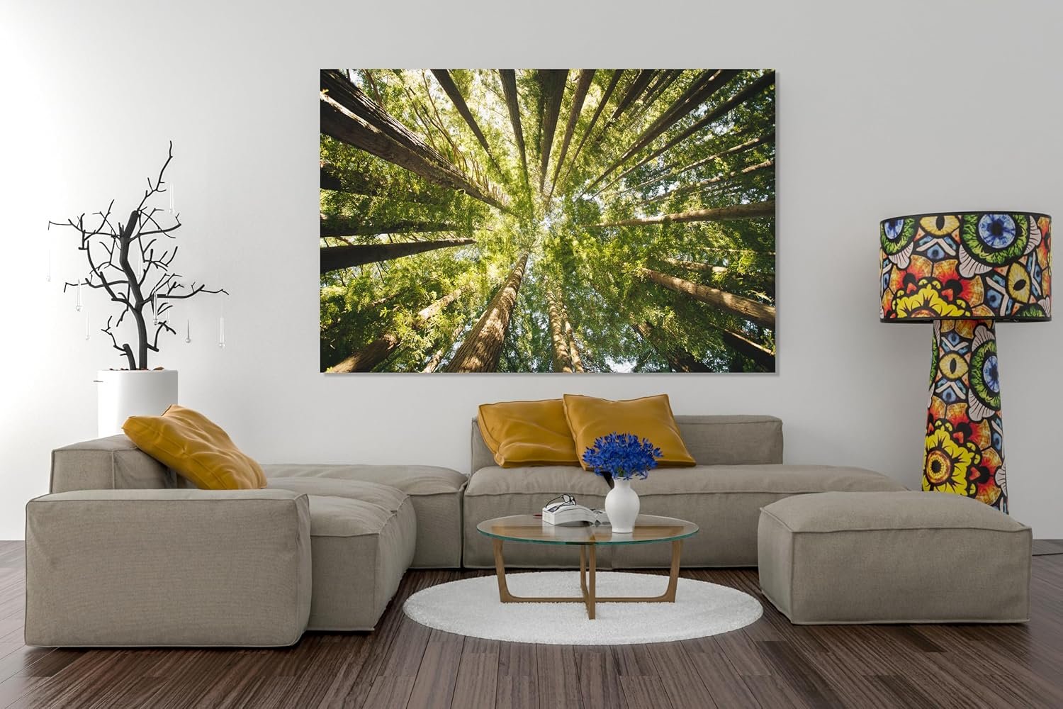 Nature Wall Art Prints – Ocean Forest Mountain Lake Canvas Landscapes – Small to Extra Large Living Room Bedroom Kitchen Bathroom Décor (Serenity in the Forest, 16″L x 24″W)