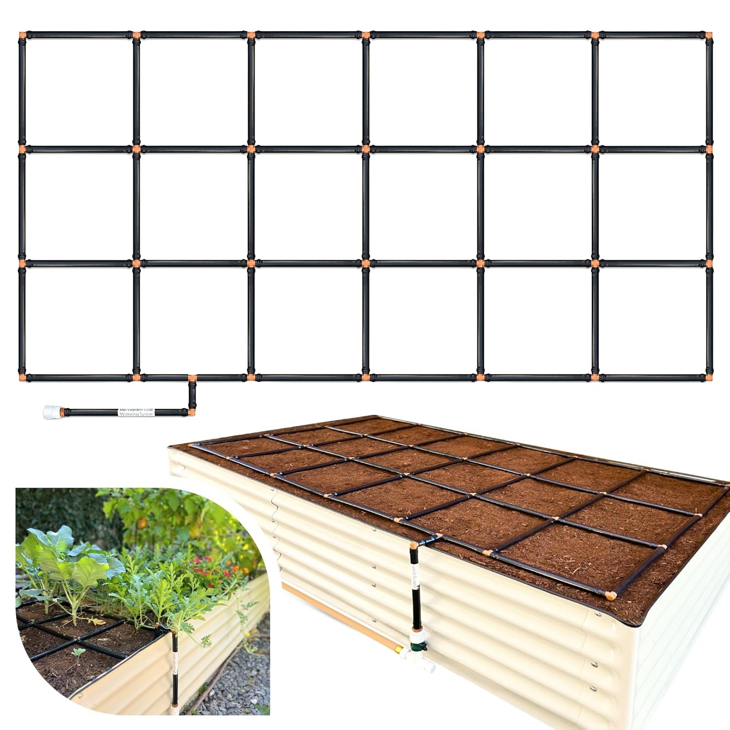 Garden Grid 3×6 | Raised Bed Watering System | Prebuilt Irrigation