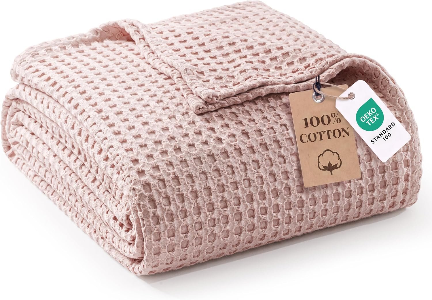 Exclusivo Mezcla 100% Cotton Throw Blanket for Couch, Pink