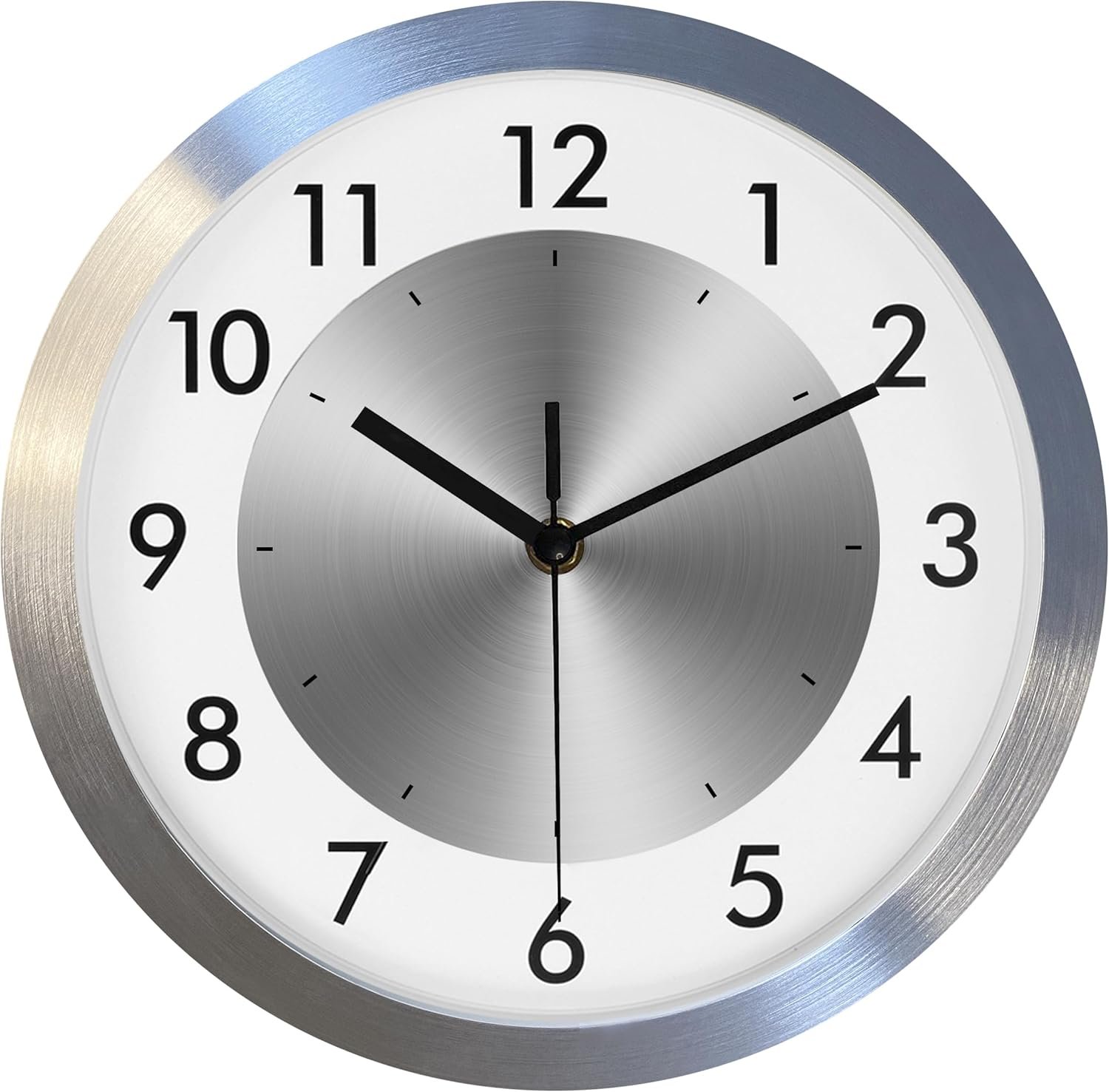 Modern Silent Non Ticking Wall Clock Battery Operated for Kitchen,12in