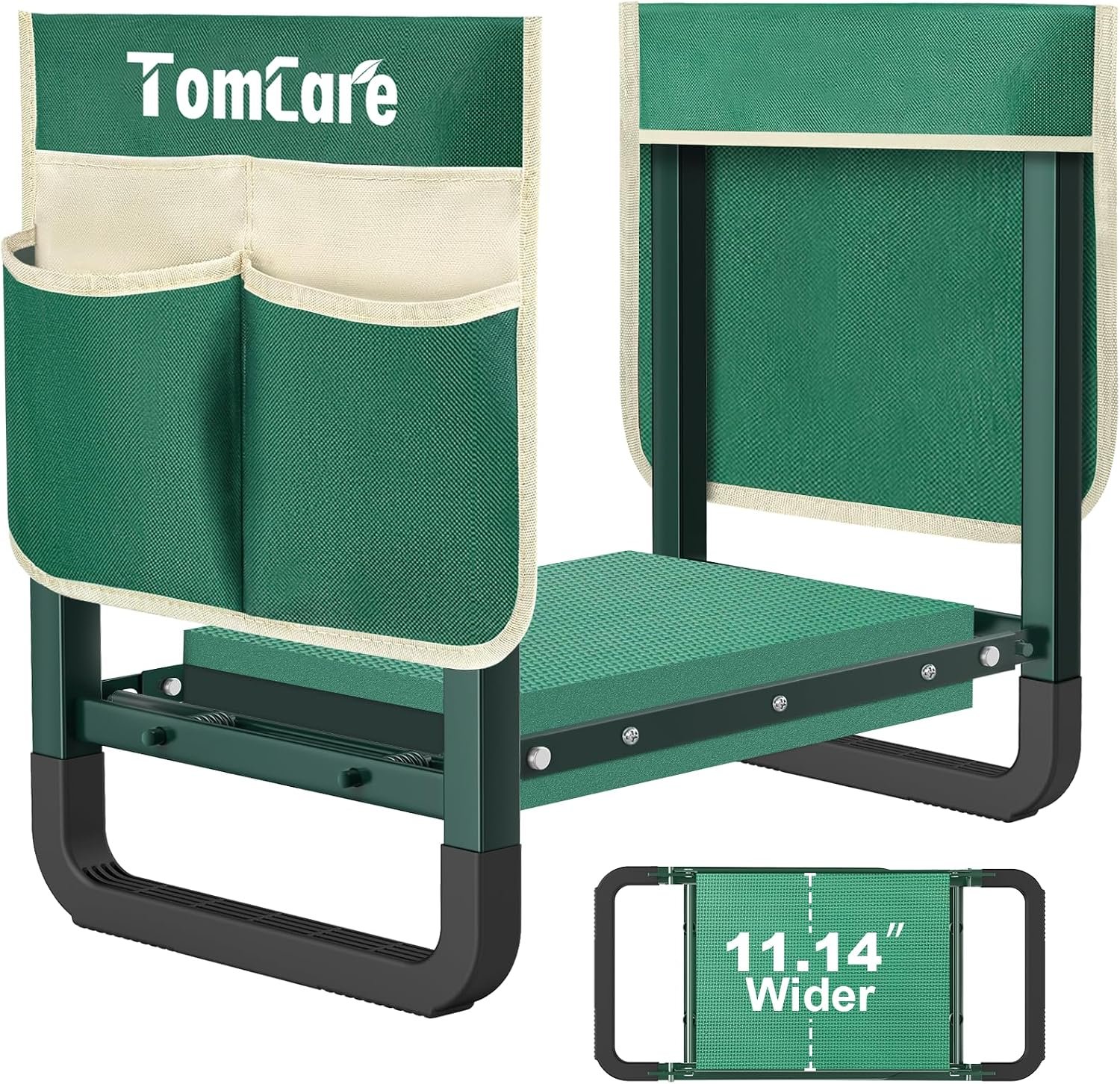 TomCare Garden Kneeler and Seat, 11.14″ Kneeling Pad Sturdy Garden Bench