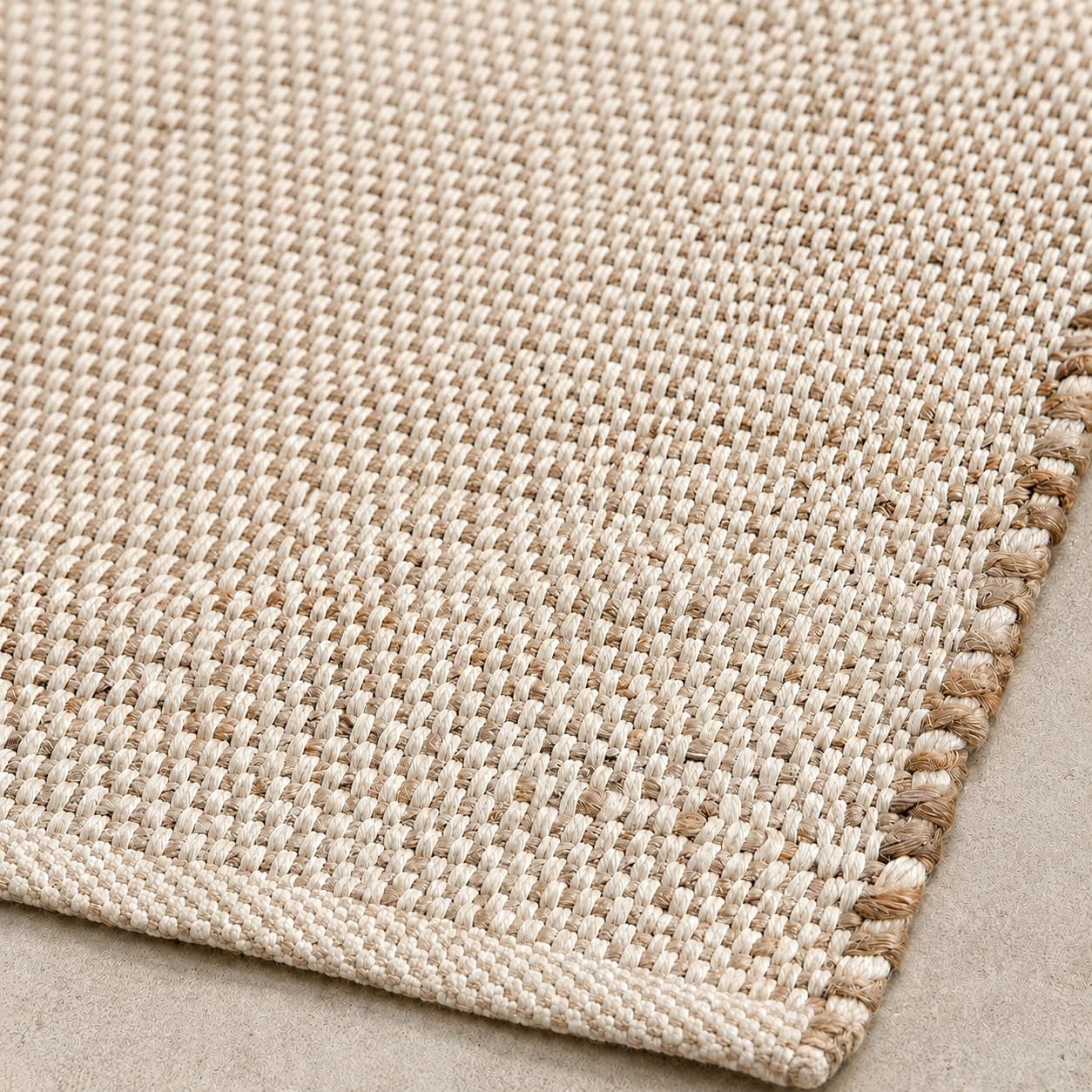 Jute Cotton Hand Woven Area Rug (8′ x 10′ Natural)