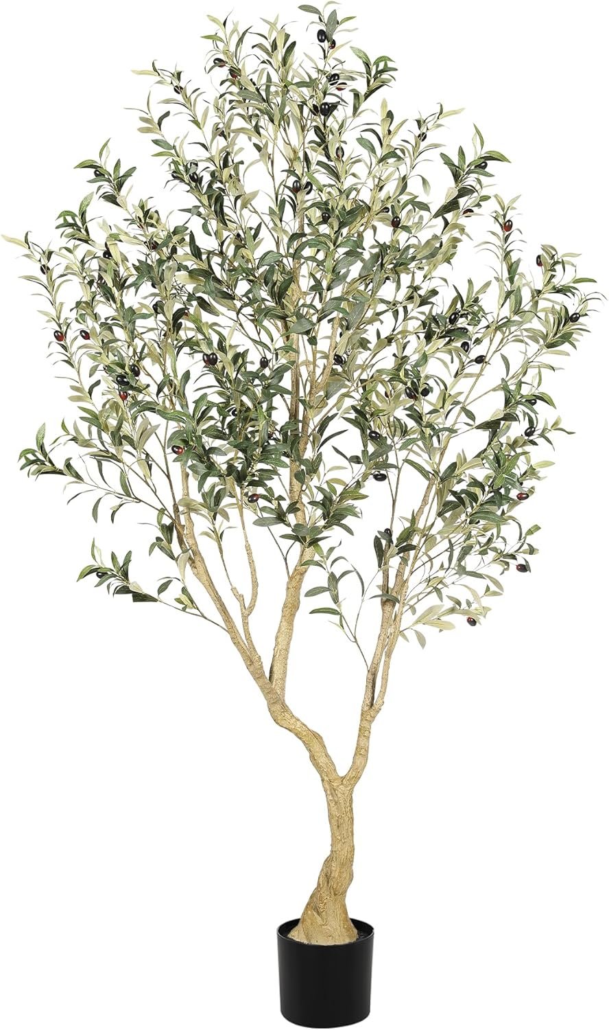 LYERSE Olive Tree 6ft with Large Olive Branches and Lifelike Fruits