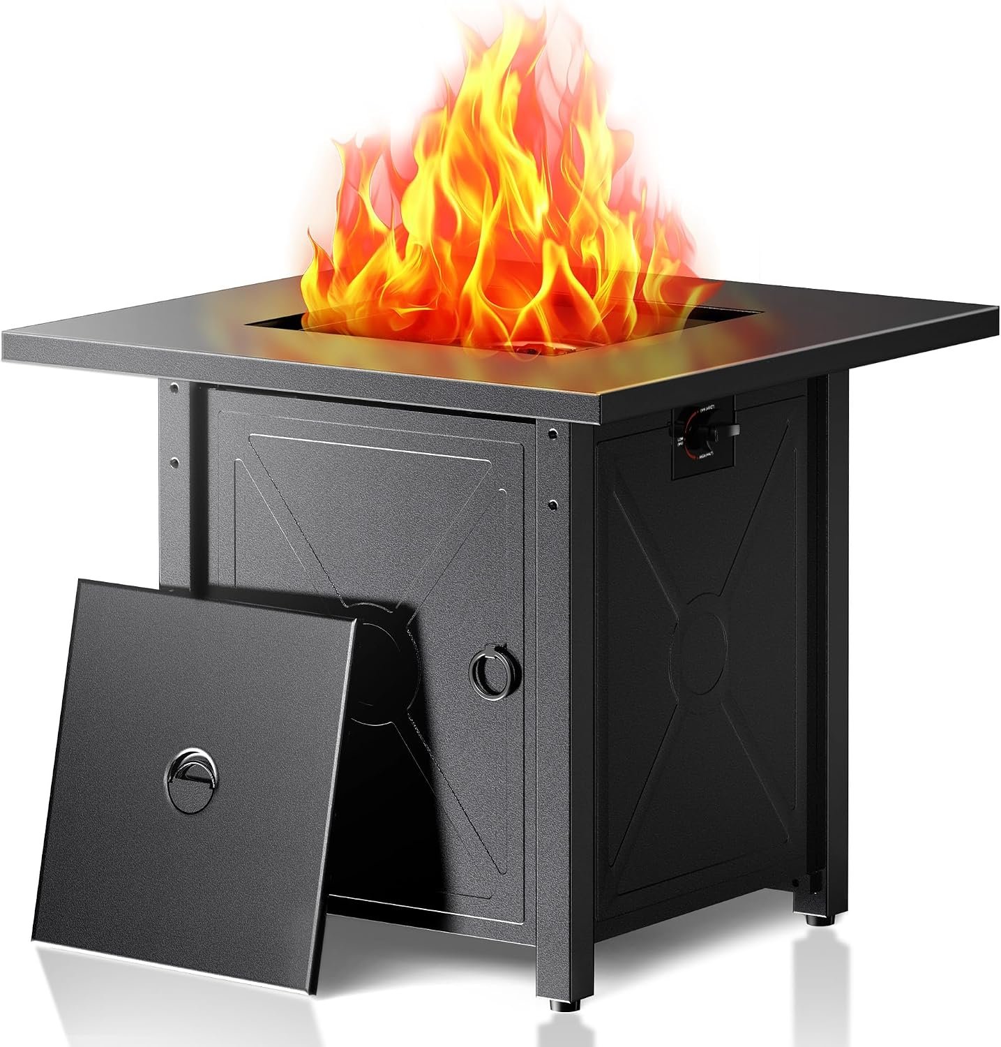 Electactic 28″ 3-in-1 Propane Fire Pit Table, 50,000 BTU