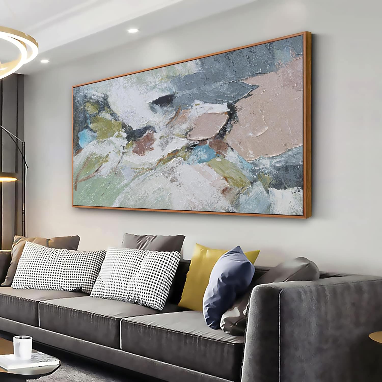 Large Wall Art for Living Room Colorful Abstract Wall Art 30×60 Inch