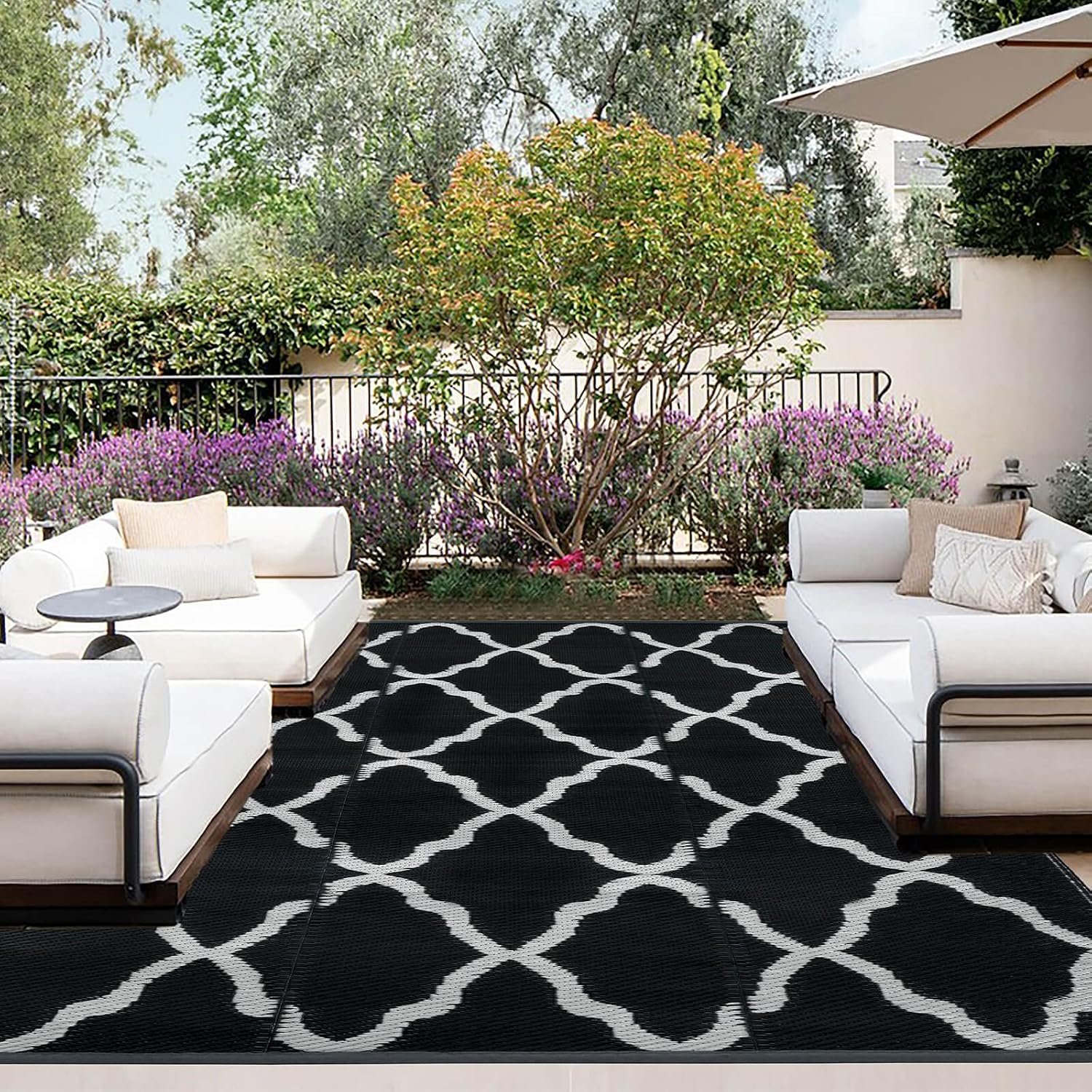 OutdoorLines Outdoor Plastic Area Rugs for Patio 4×6 ft