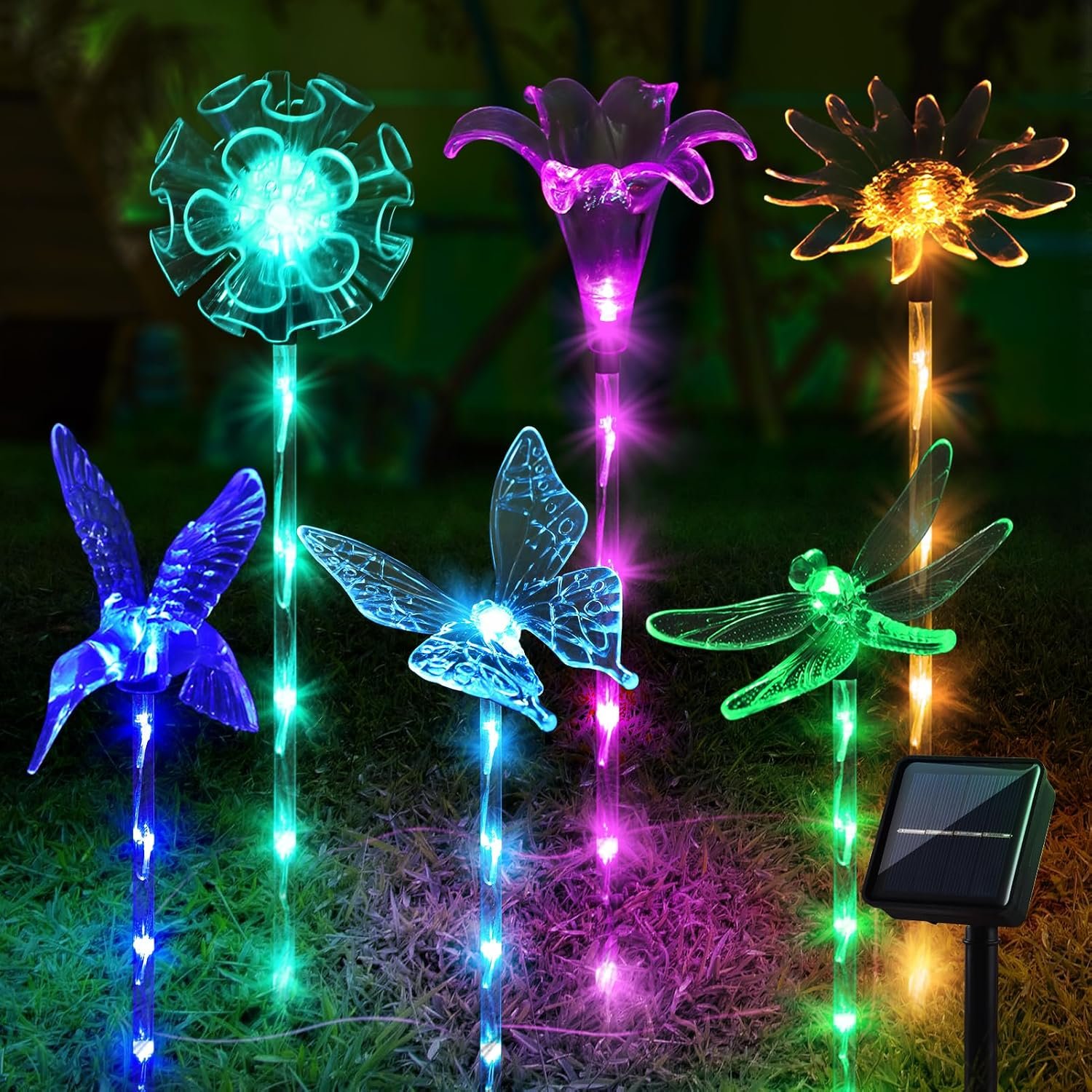 Solar Butterfly Lights, Solar Garden Decorations Outdoor Pathway Lights
