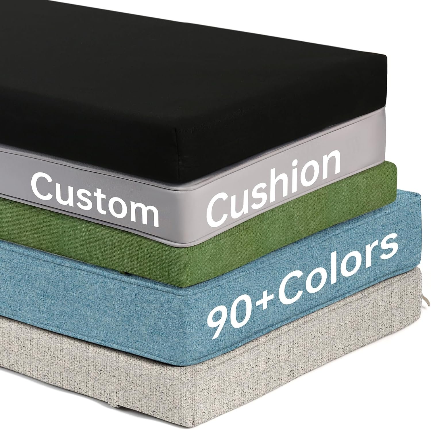 Custom Size Bench Cushion, Waterproof Outdoor Bench Cushion