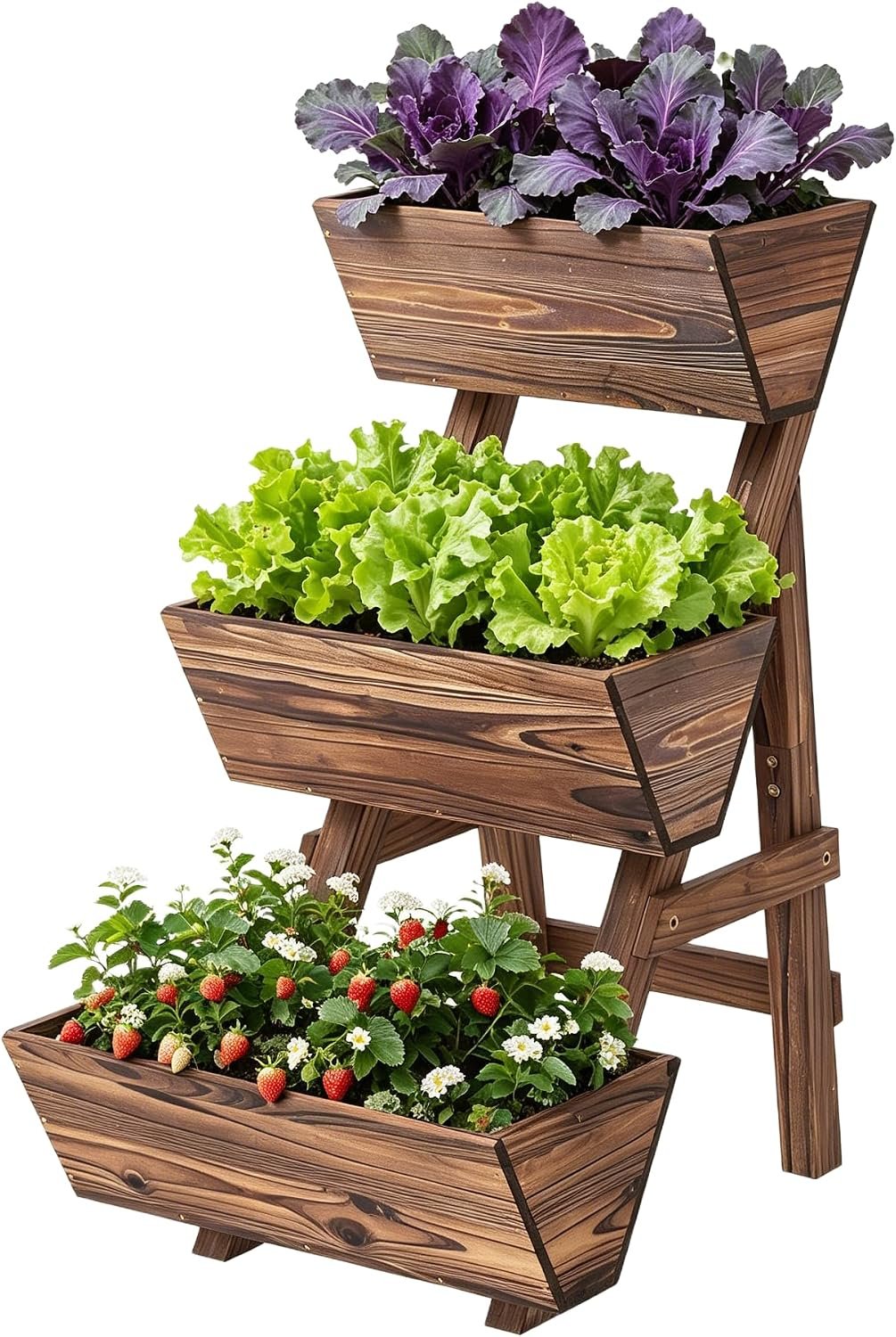 Vertical Garden Planter 3 Tier Raised Garden Bed Tiered Planter Box Outdoor