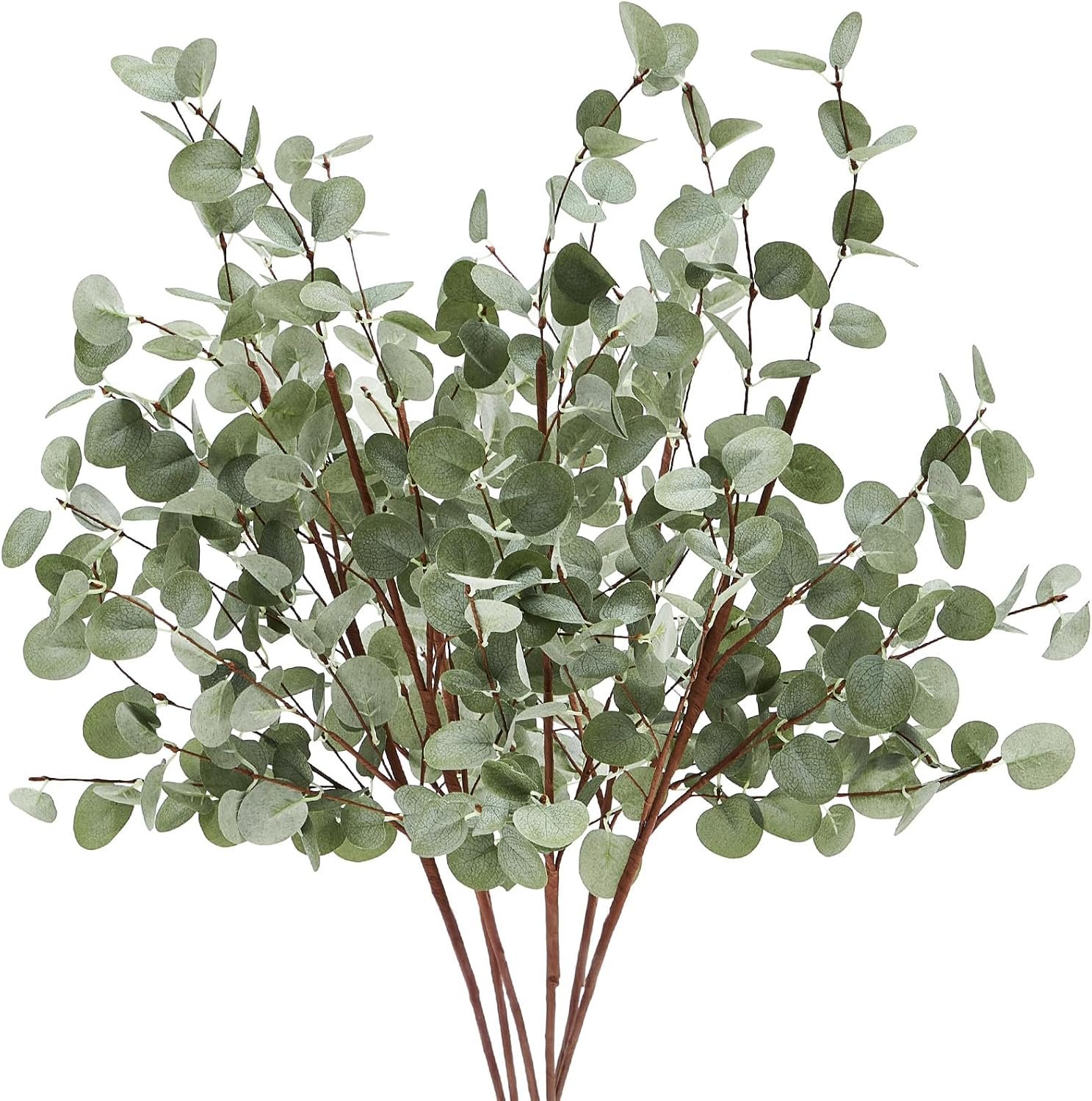 Giegxin 6 Pcs 30″ Artificial Eucalyptus Branches for Vase, Green