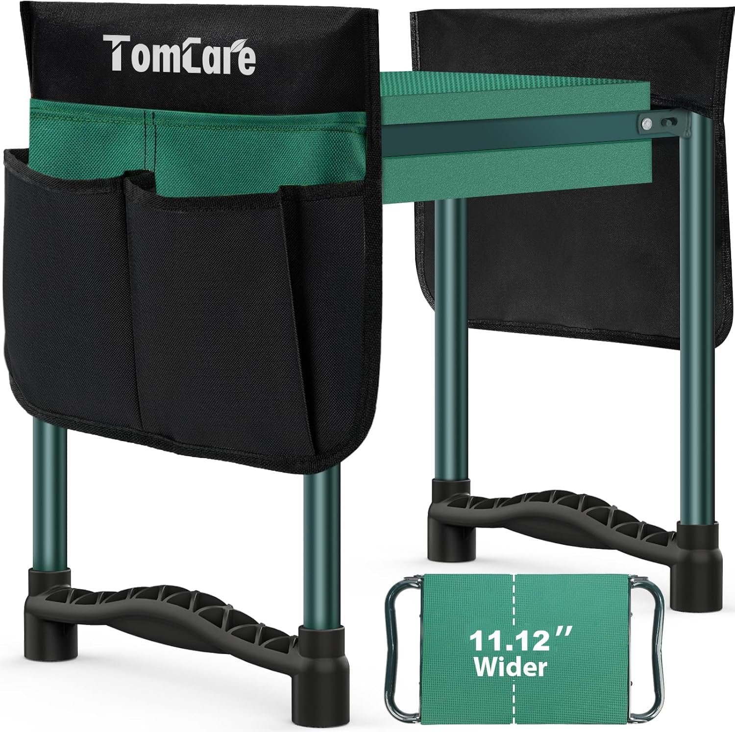 TomCare Garden Kneeler and Seat, 11.12″ Kneeling Pad Sturdy Garden Bench