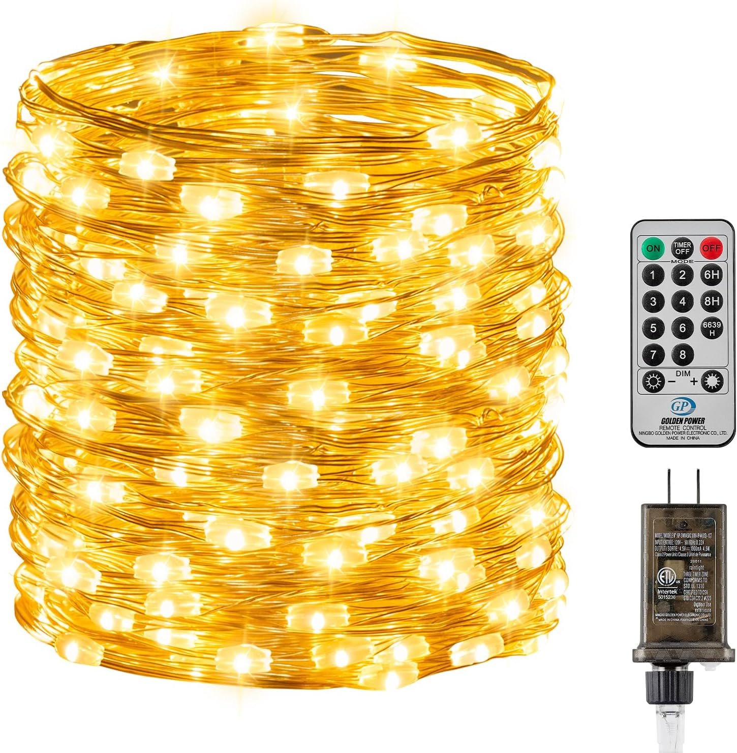 Minetom Fairy Lights with Remote, 66 Feet 200 Led Firefly String Lights Plug in for Bedroom Home Wall Ceiling Christmas Tree Wreath Craft Wedding Party Indoor Outdoor Decoration, Warm White
