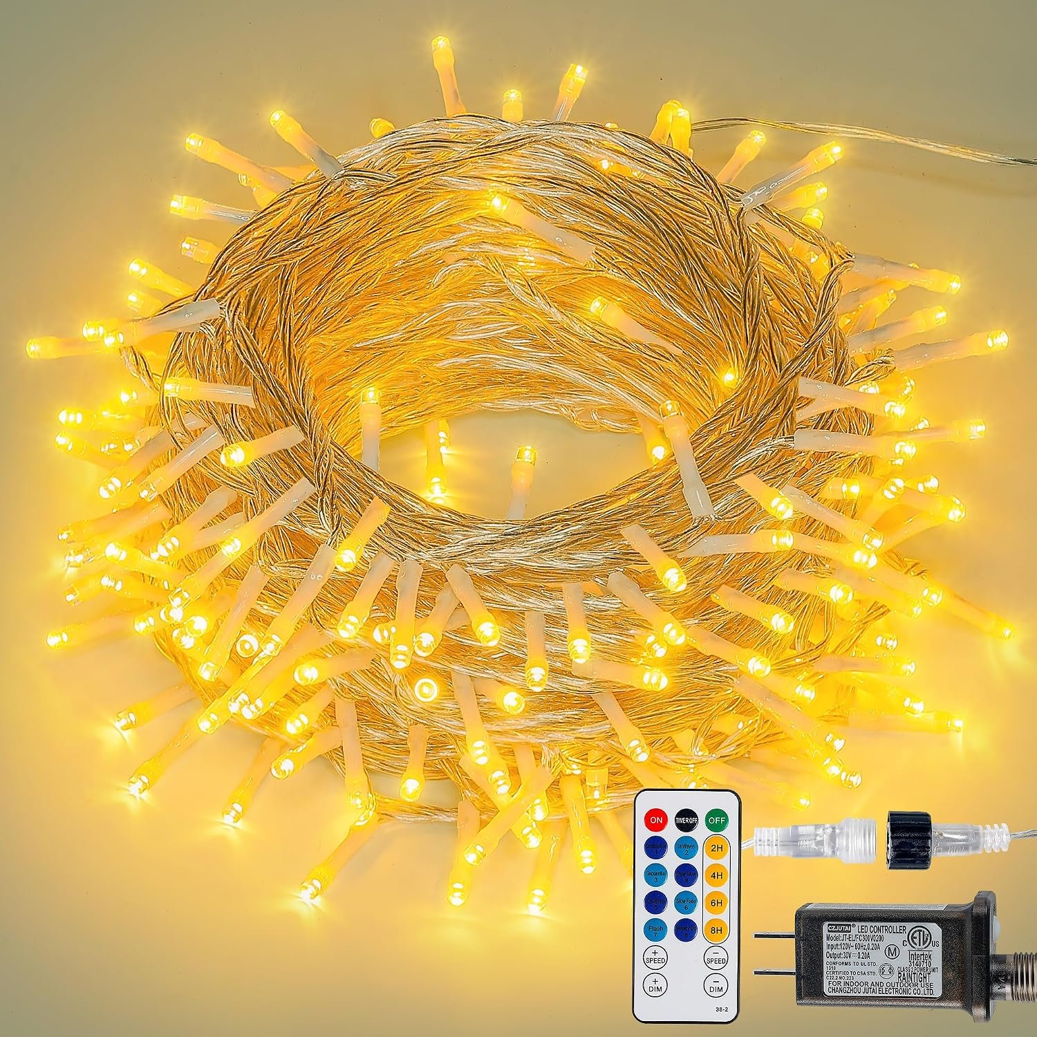 98FT 200 LED Warm White Christmas Fairy Twinkle String Lights Indoor