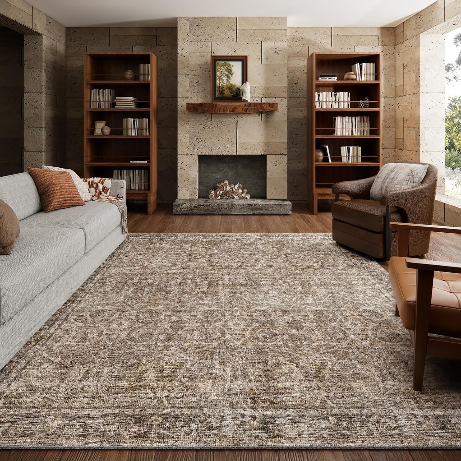 Machine Washable Rugs for Living Room: 8×10 Area Rugs for Bedroom