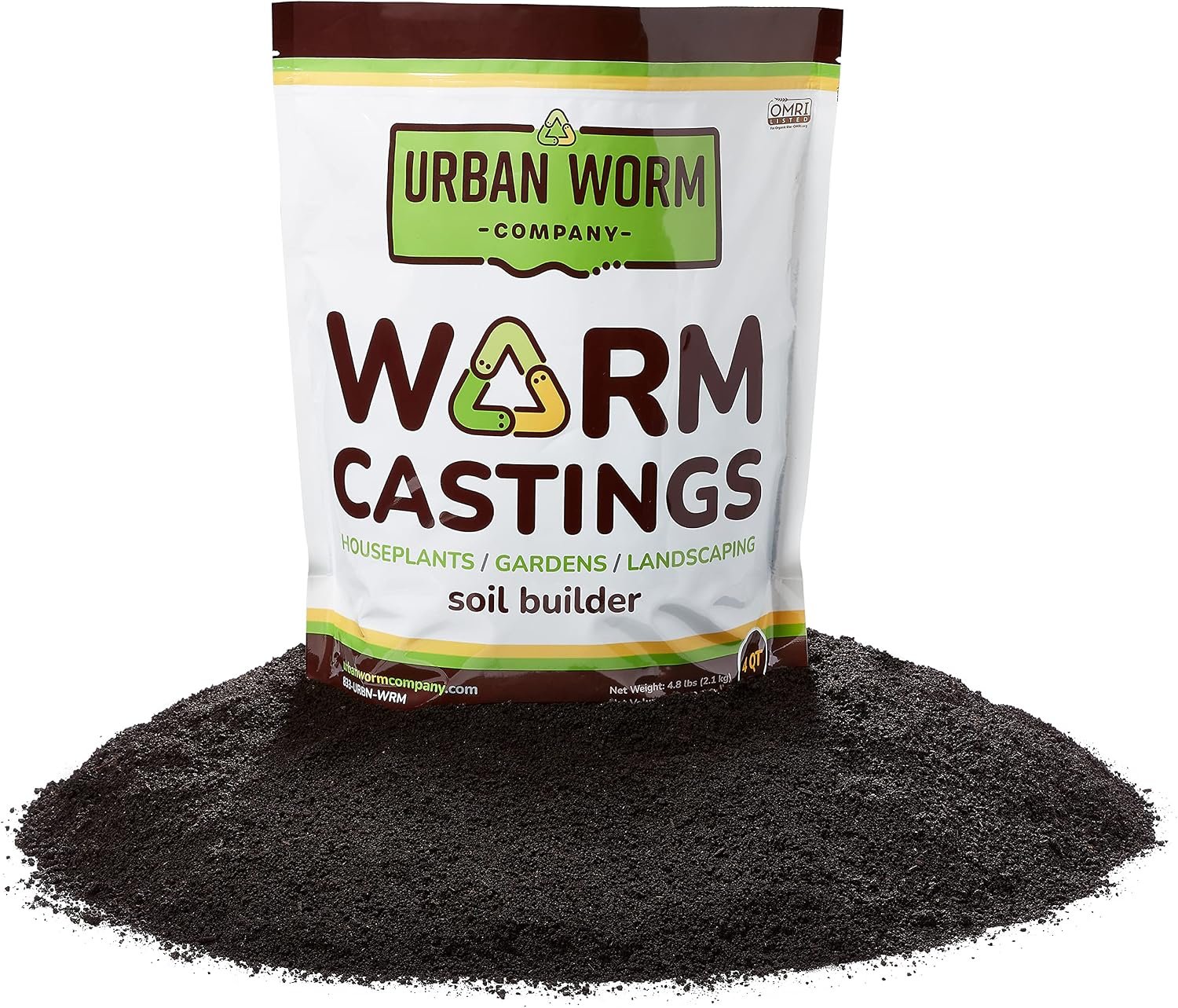 Urban Worm Company Worm Castings – 4 Quart/4.8lbs